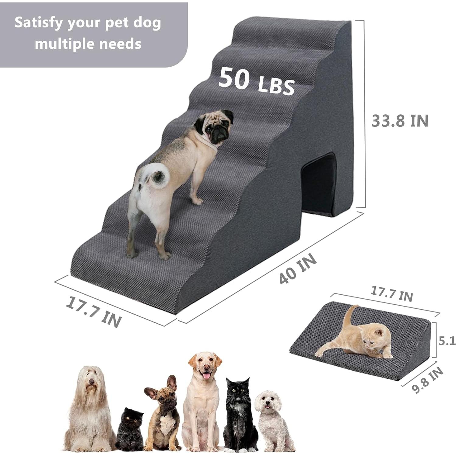 Escaleras para Perros MALOROY 86.1 cm con 4 Rampas Antideslizantes