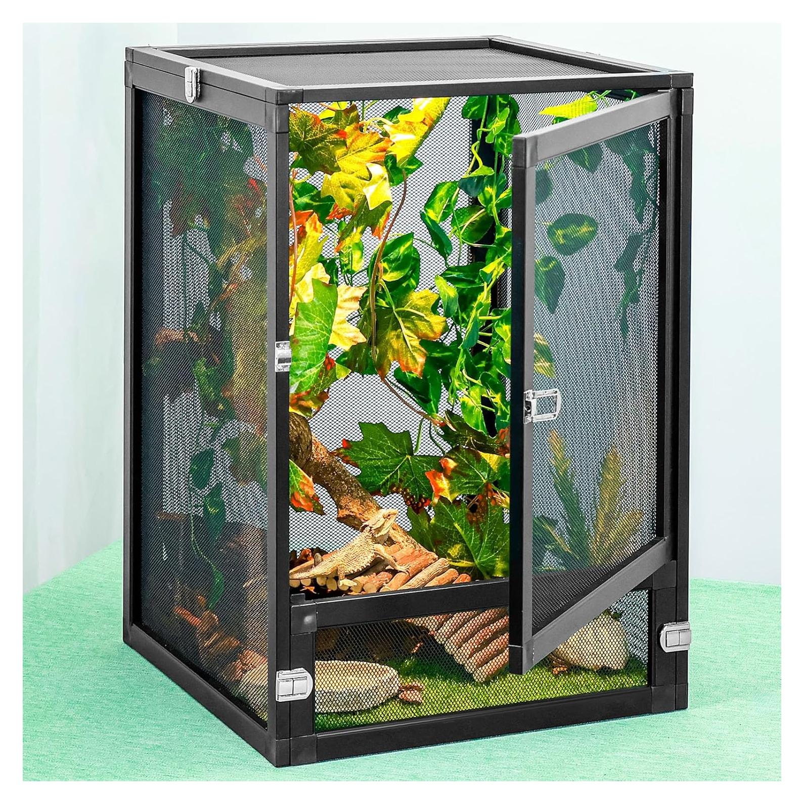 Jaula de Reptiles Plegable Binano 45.7x33.0x33.0 cm 360°