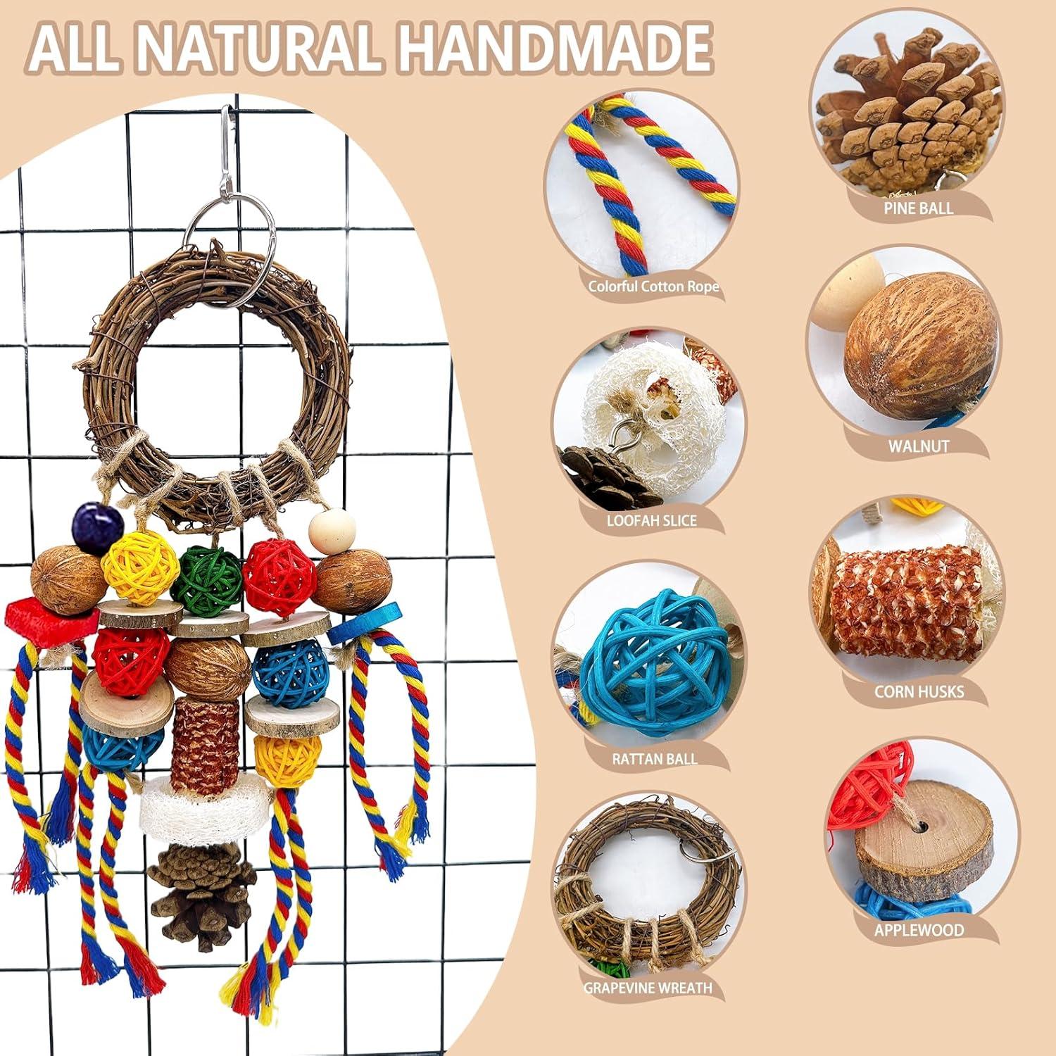 Juguetes Masticables Naturales Acsist para Conejos y Roedores - 2PCS