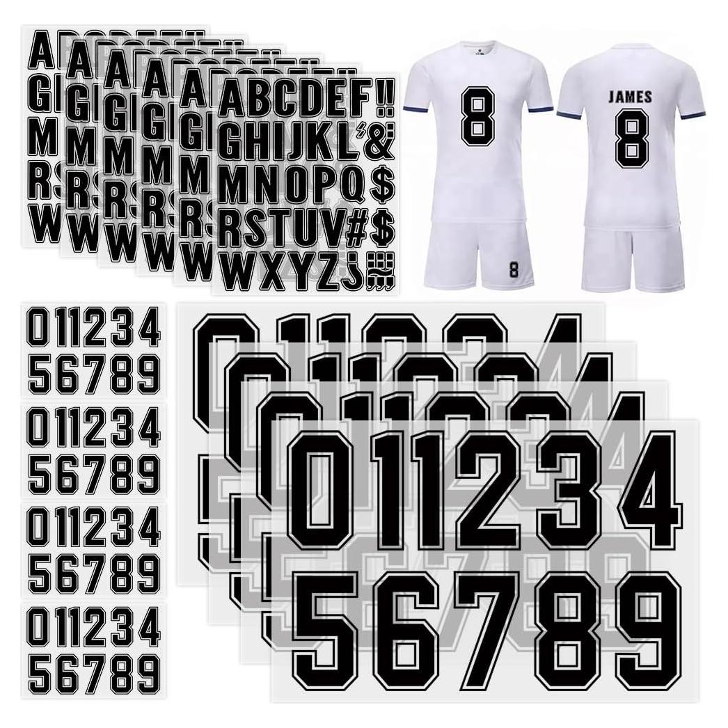 Kit 358 Pcs Números y Letras Termoadhesivos Ukontagood Negro