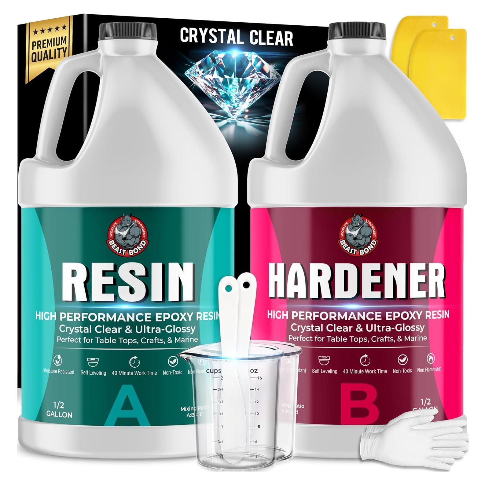 Resina Epóxica Beast Bond 3.79L Ultra-Brillante Cristal Claro