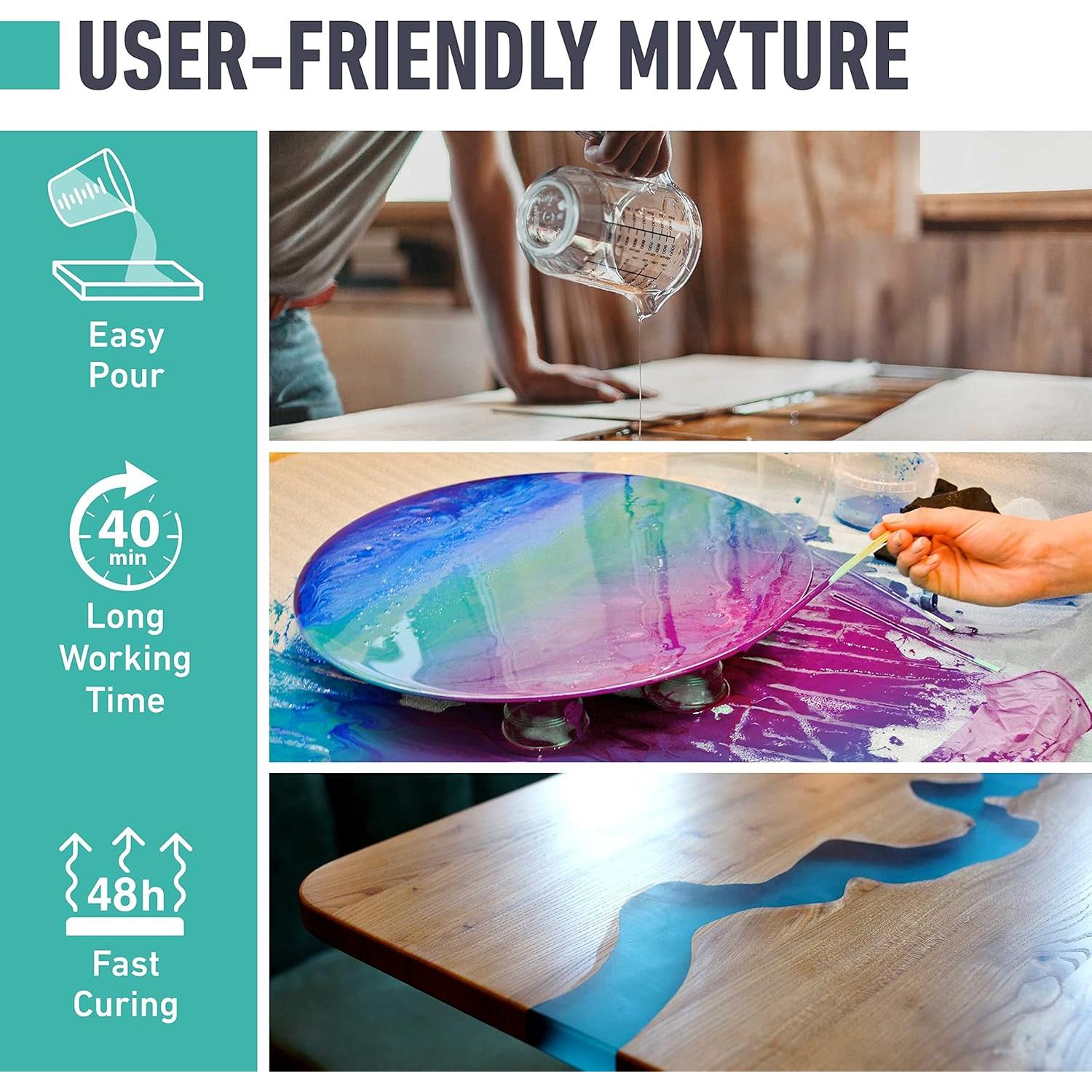 Resina Epóxica Beast Bond 3.79L Ultra-Brillante Cristal Claro