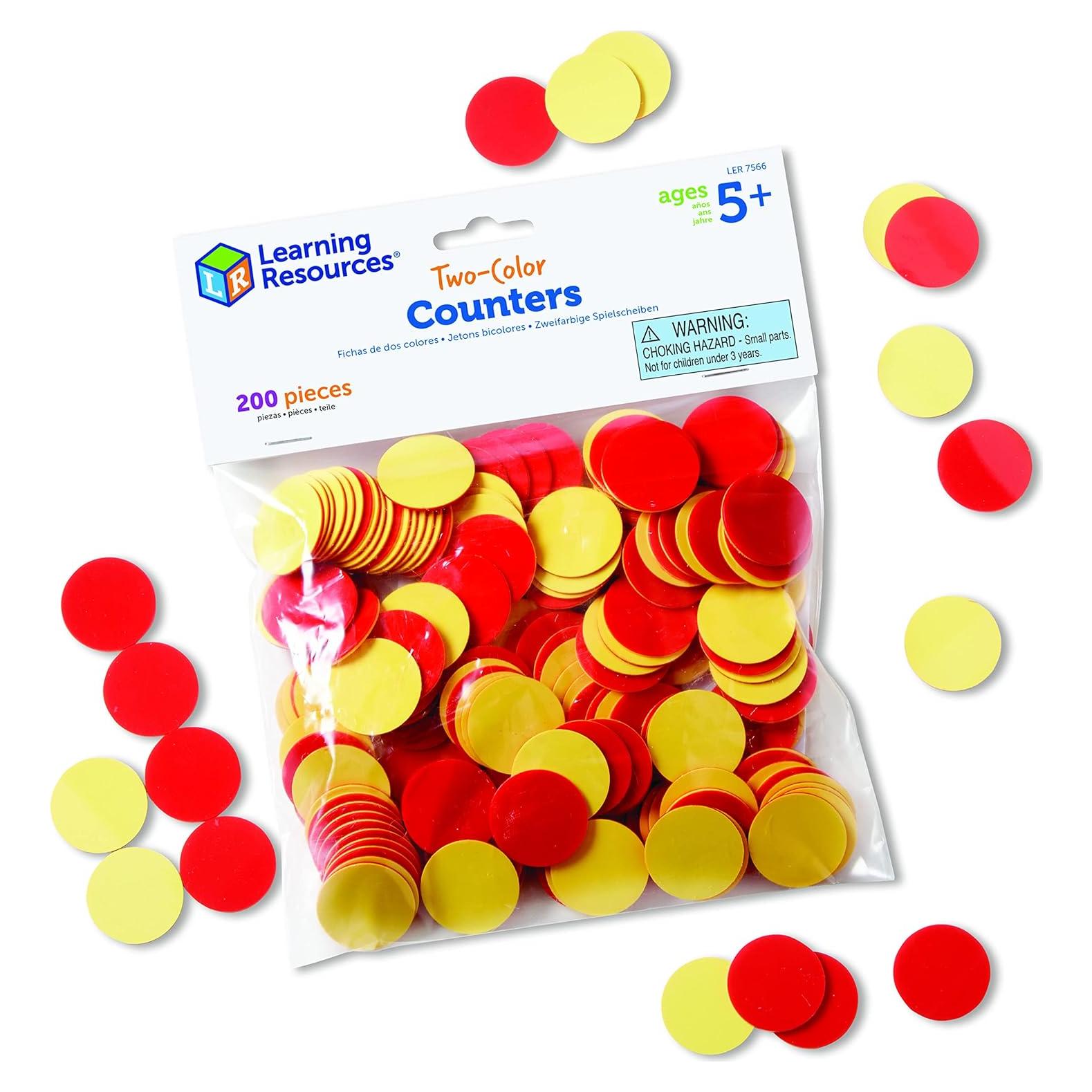 Set de 200 Contadores de Plástico Learning Resources 2 Colores