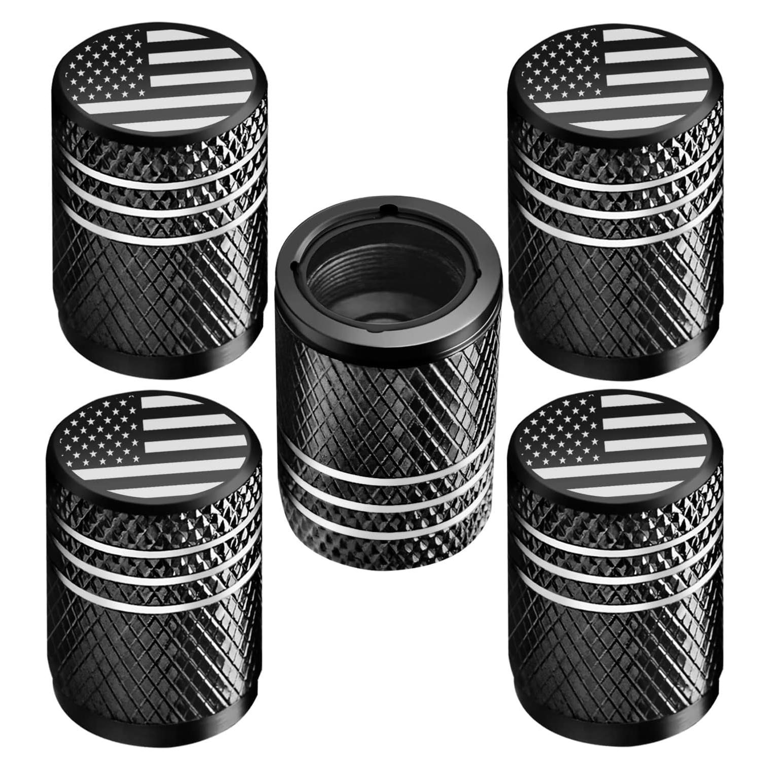 Tapas de Válvula de Neumático DEKKCAP 5 Piezas Bandera Americana