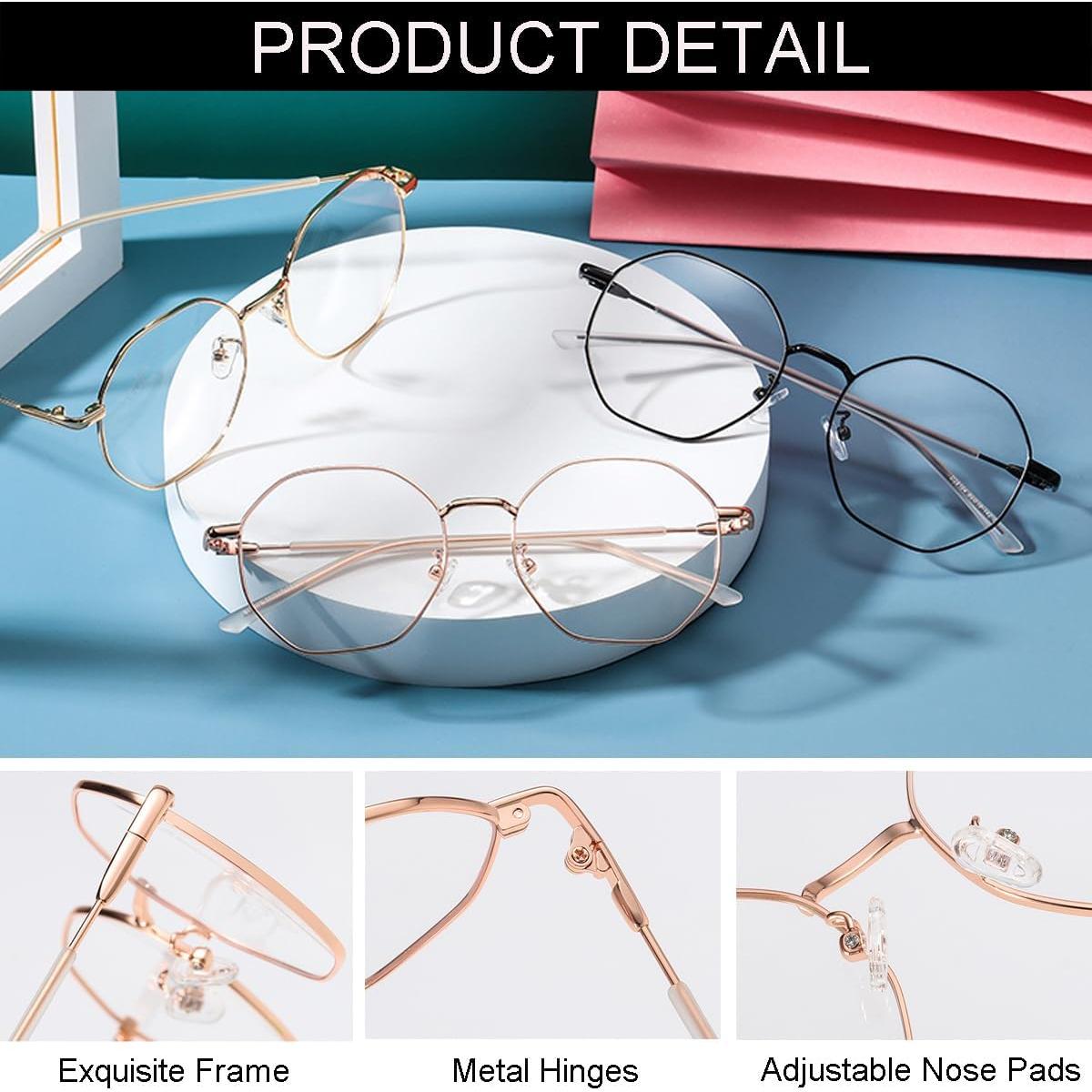 Gafas NIDOVIX Sin Prescripción Unisex Anti-luz Azul Oro