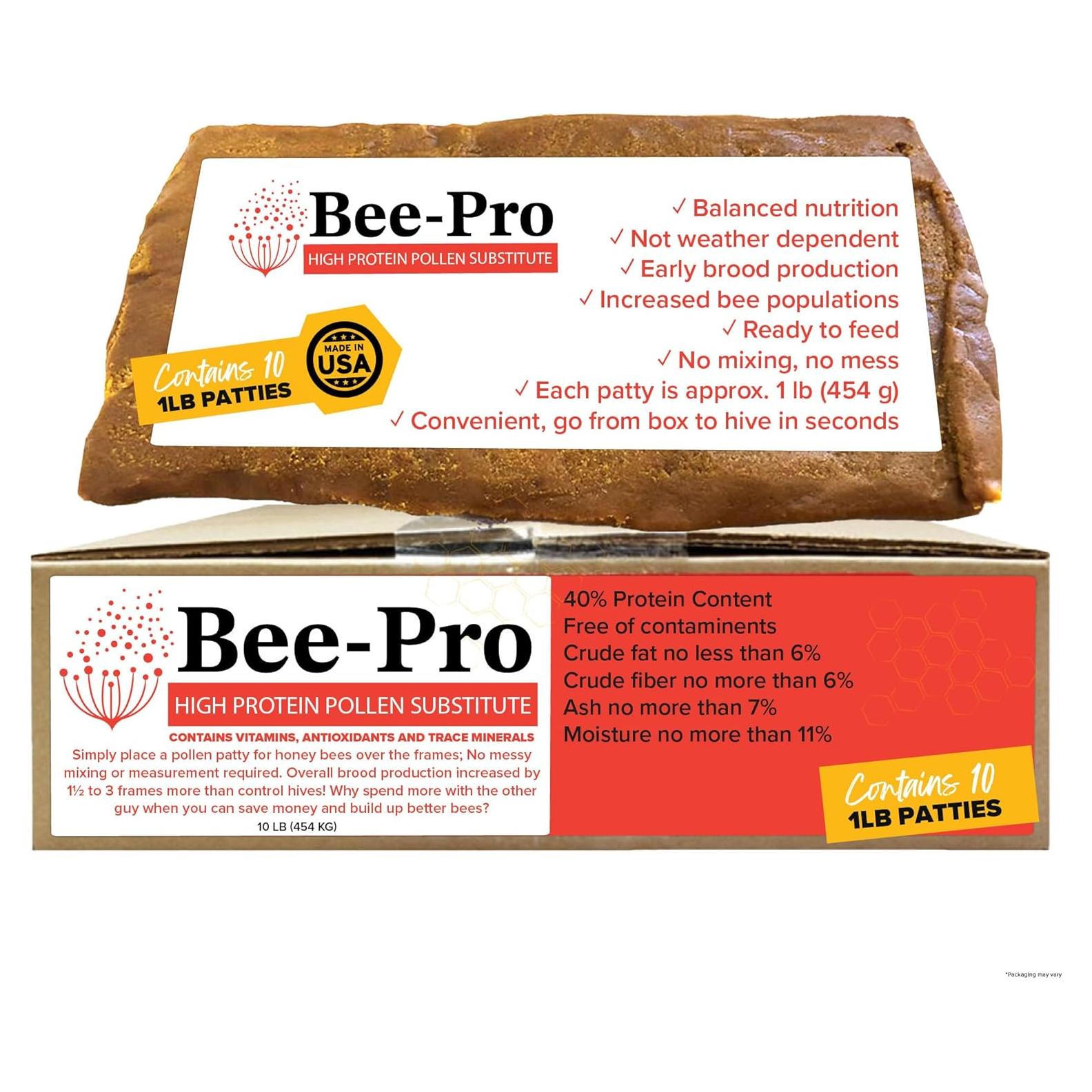 Tortas de Polen para Abejas Mann Lake Bee-Pro 4.54 kg