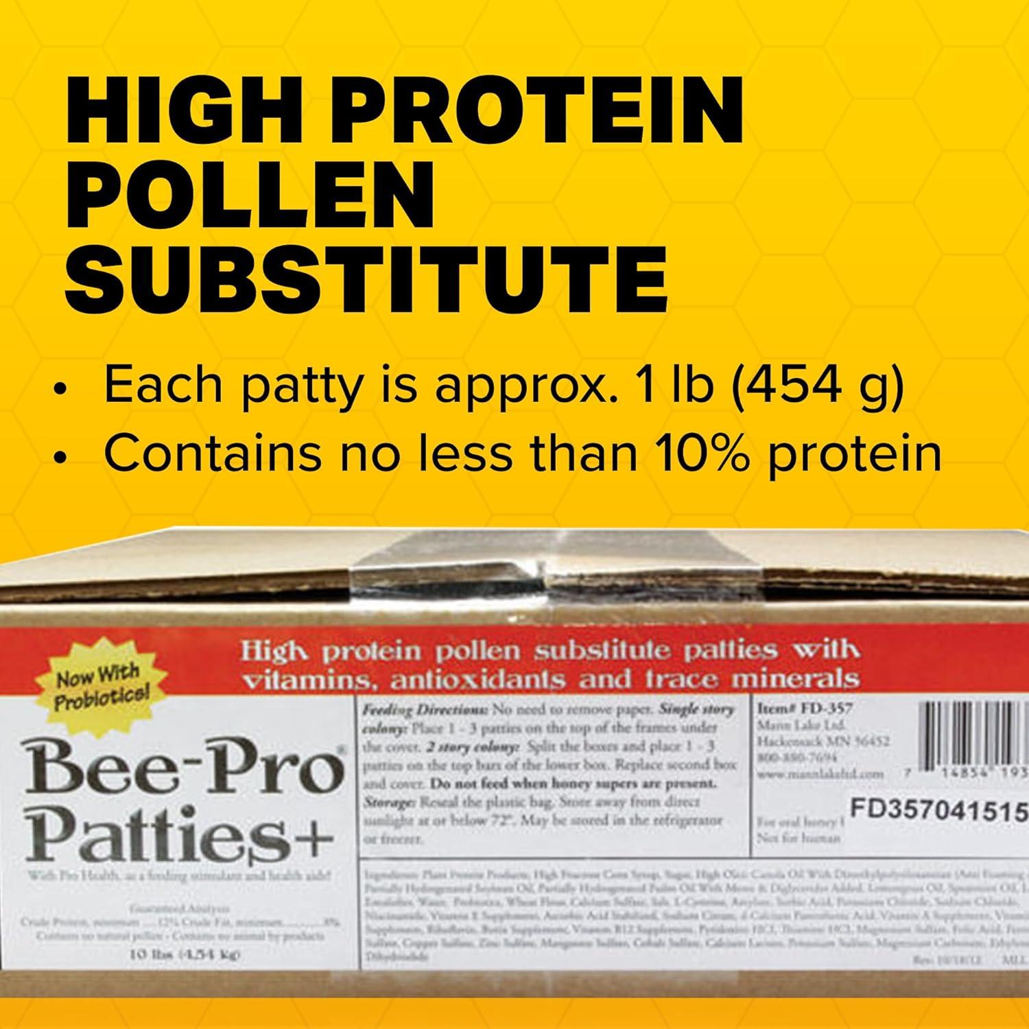 Tortas de Polen para Abejas Mann Lake Bee-Pro 4.54 kg