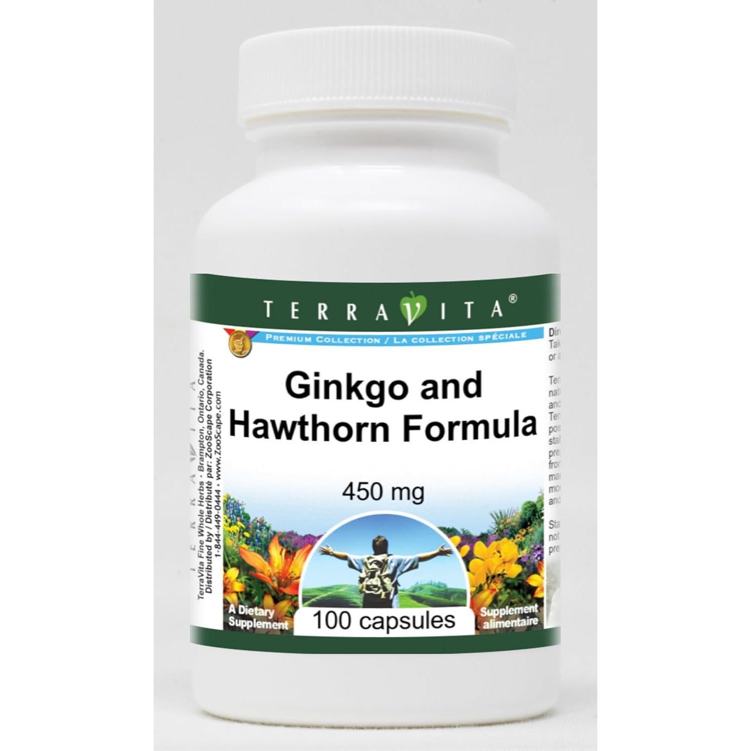 Fórmula Ginkgo y Espino TerraVita 450 mg 300 Cápsulas