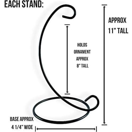 Soportes para Adornos de Hierro Forjado Negro - Set de 4 - 28 cm