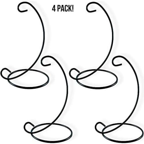 Soportes para Adornos de Hierro Forjado Negro - Set de 4 - 28 cm