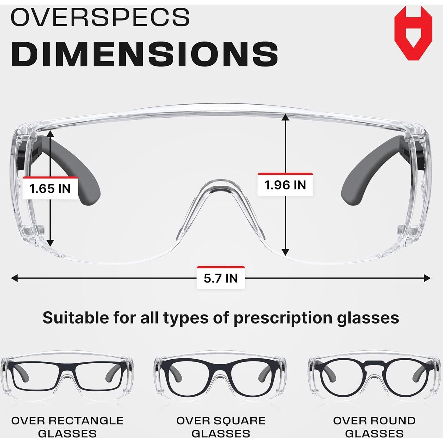 Gafas de Seguridad NoCry OverSpecs UV380 Anti-Niebla
