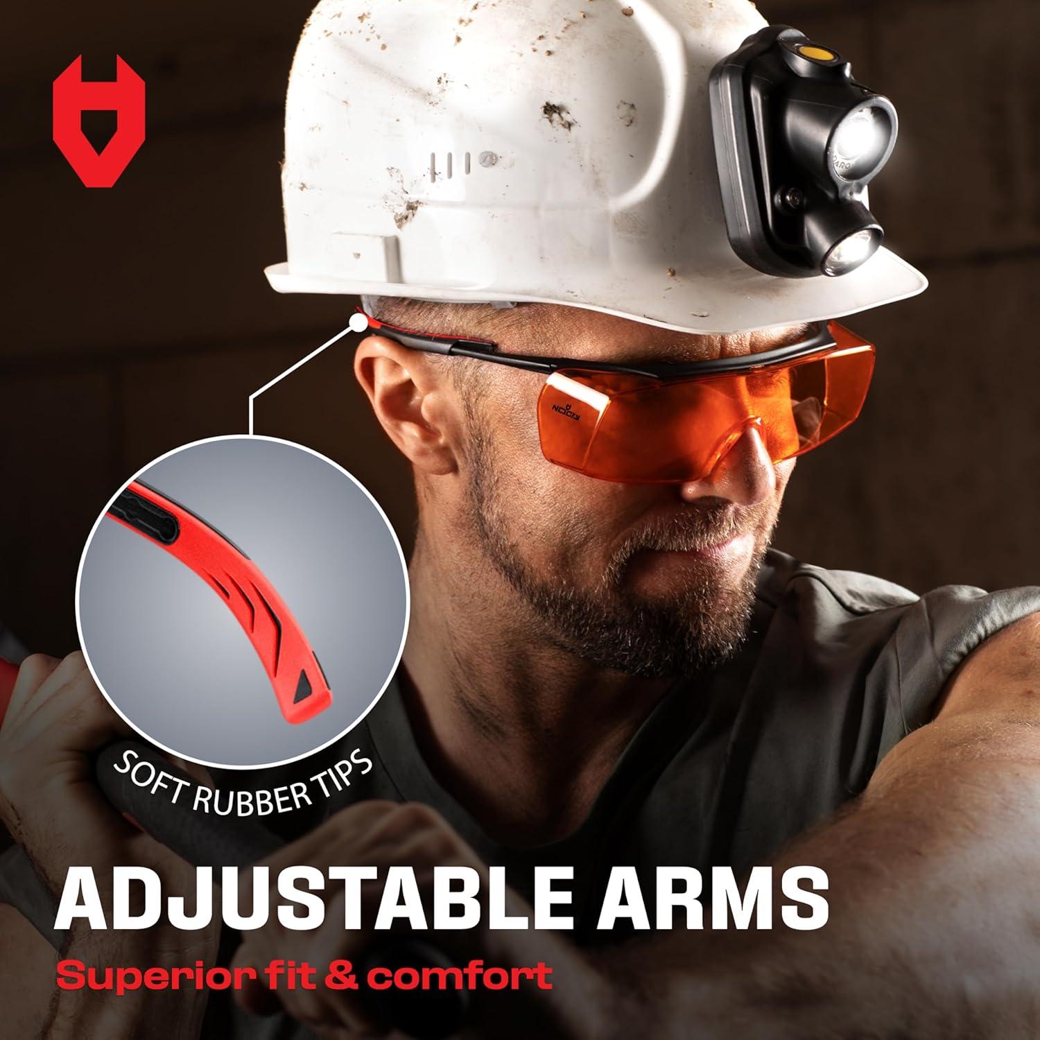 Gafas de Seguridad NoCry OverSpecs Naranja 100% UV y Antiempañante