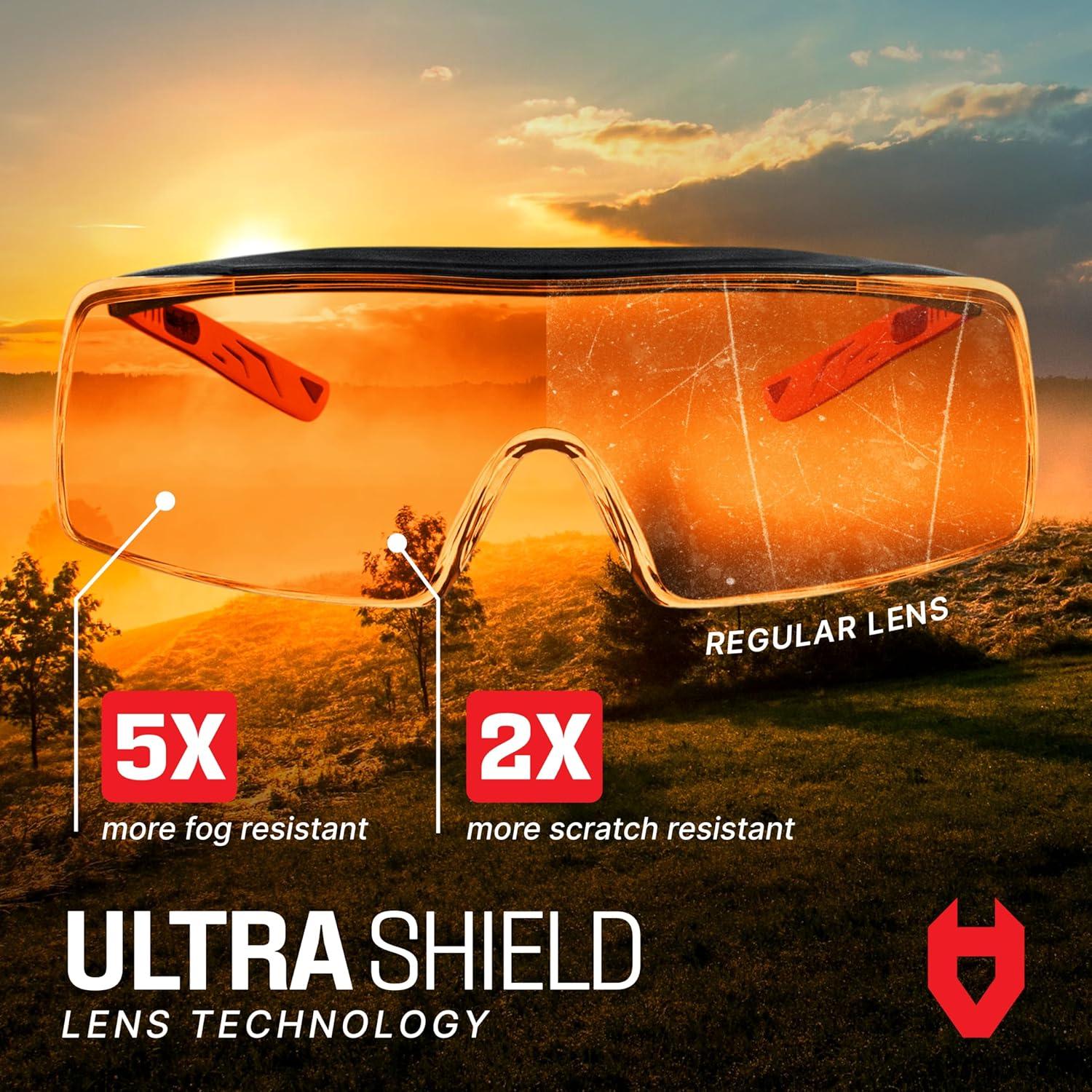Gafas de Seguridad NoCry OverSpecs Naranja 100% UV y Antiempañante