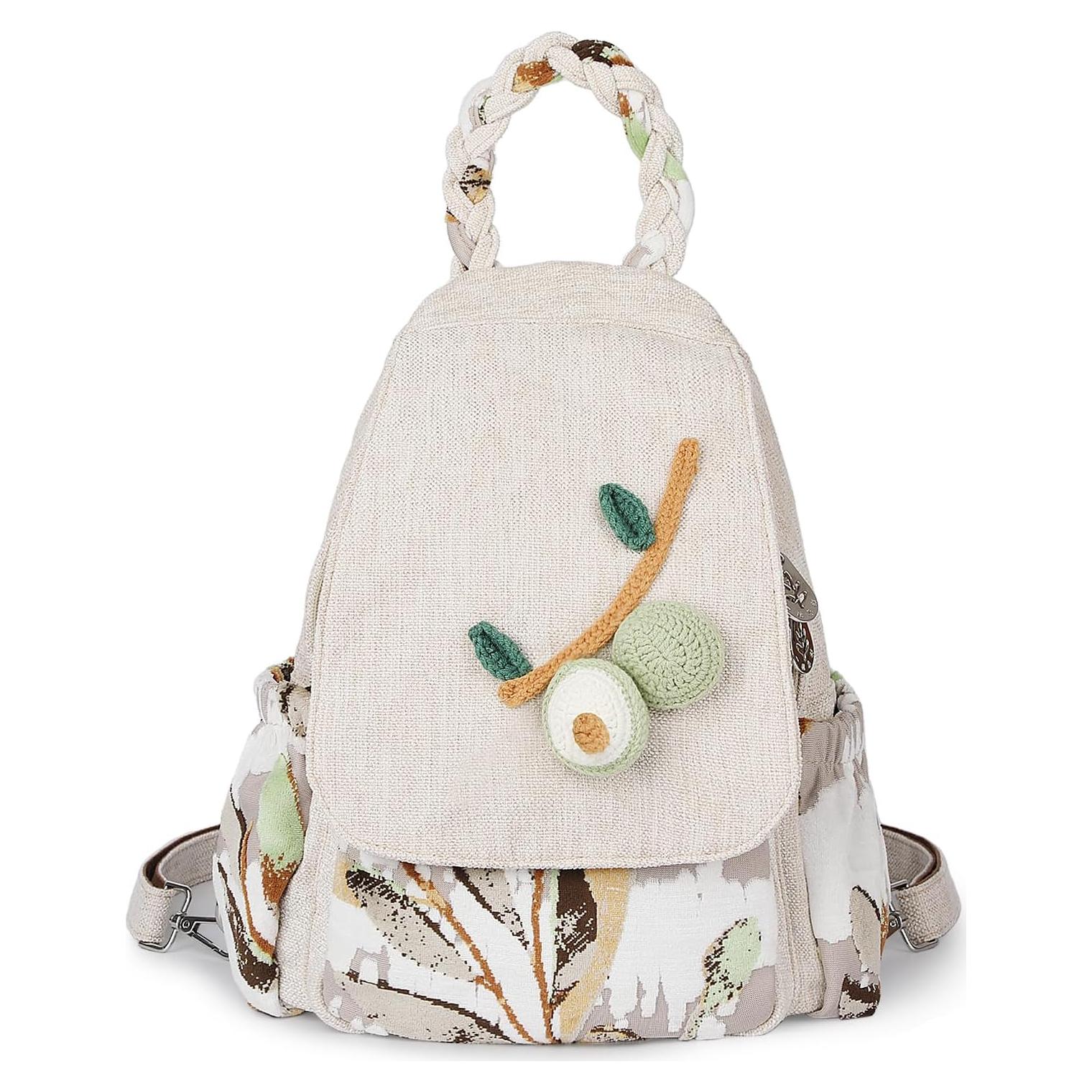 Bolso Bandolera Convertible Lona Premium Mujeres Aguacate