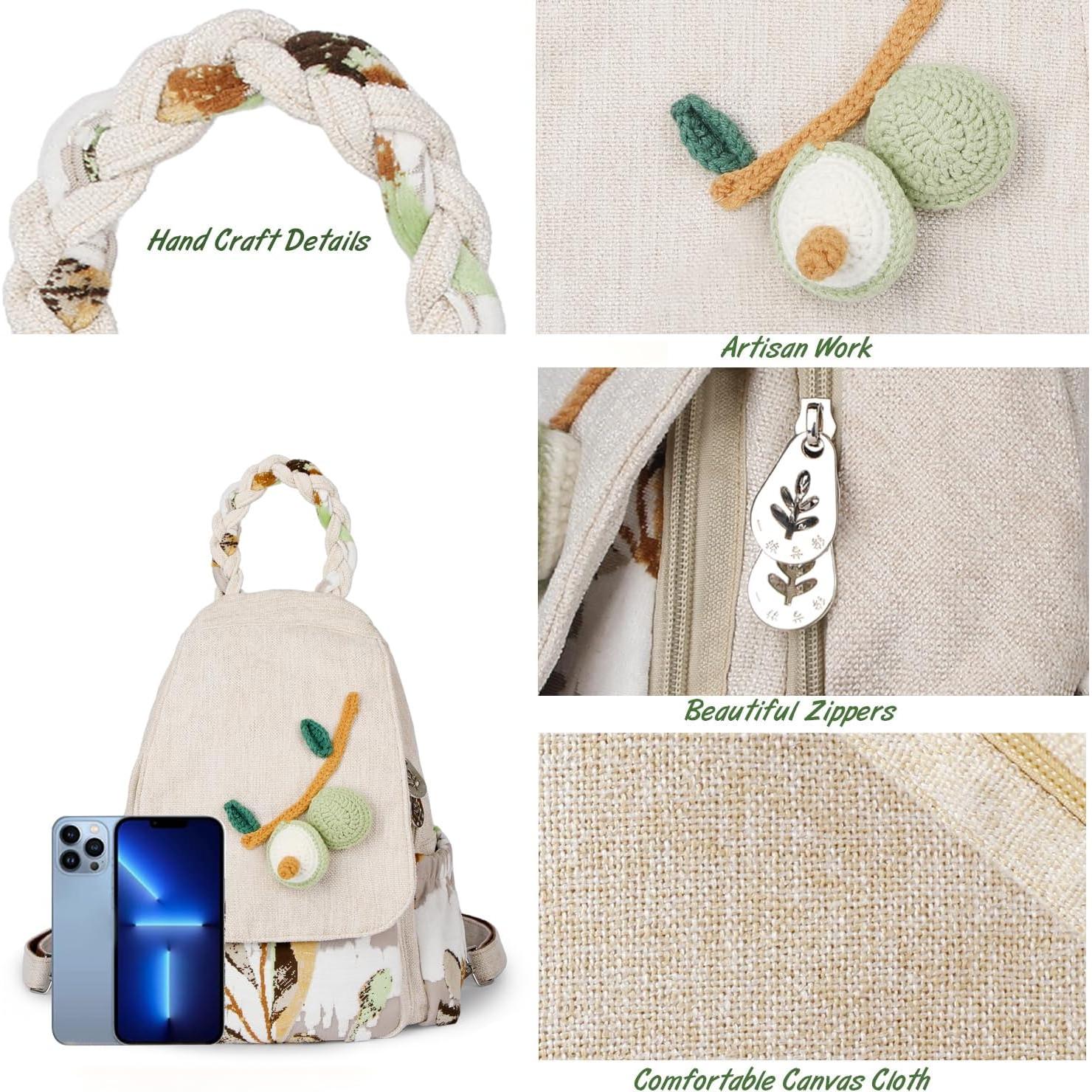 Bolso Bandolera Convertible Lona Premium Mujeres Aguacate