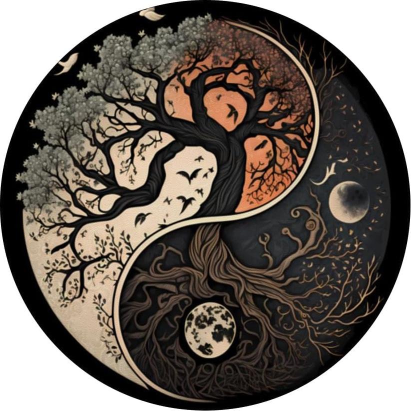 PopSockets Adhesive PopGrip Árbol de la Vida Yin Yang