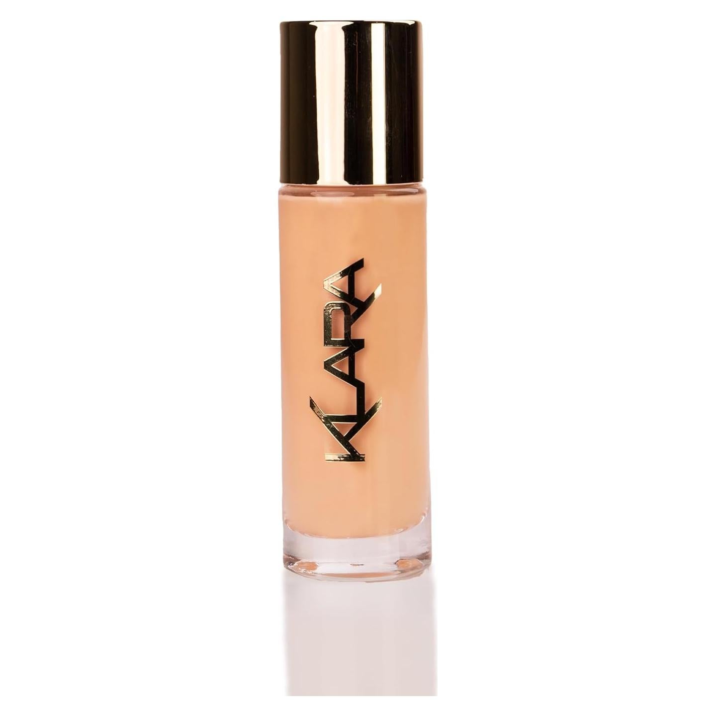 Base Líquida Klara Cosmetics Veil Up 08 Neutral Profundo con Esponja