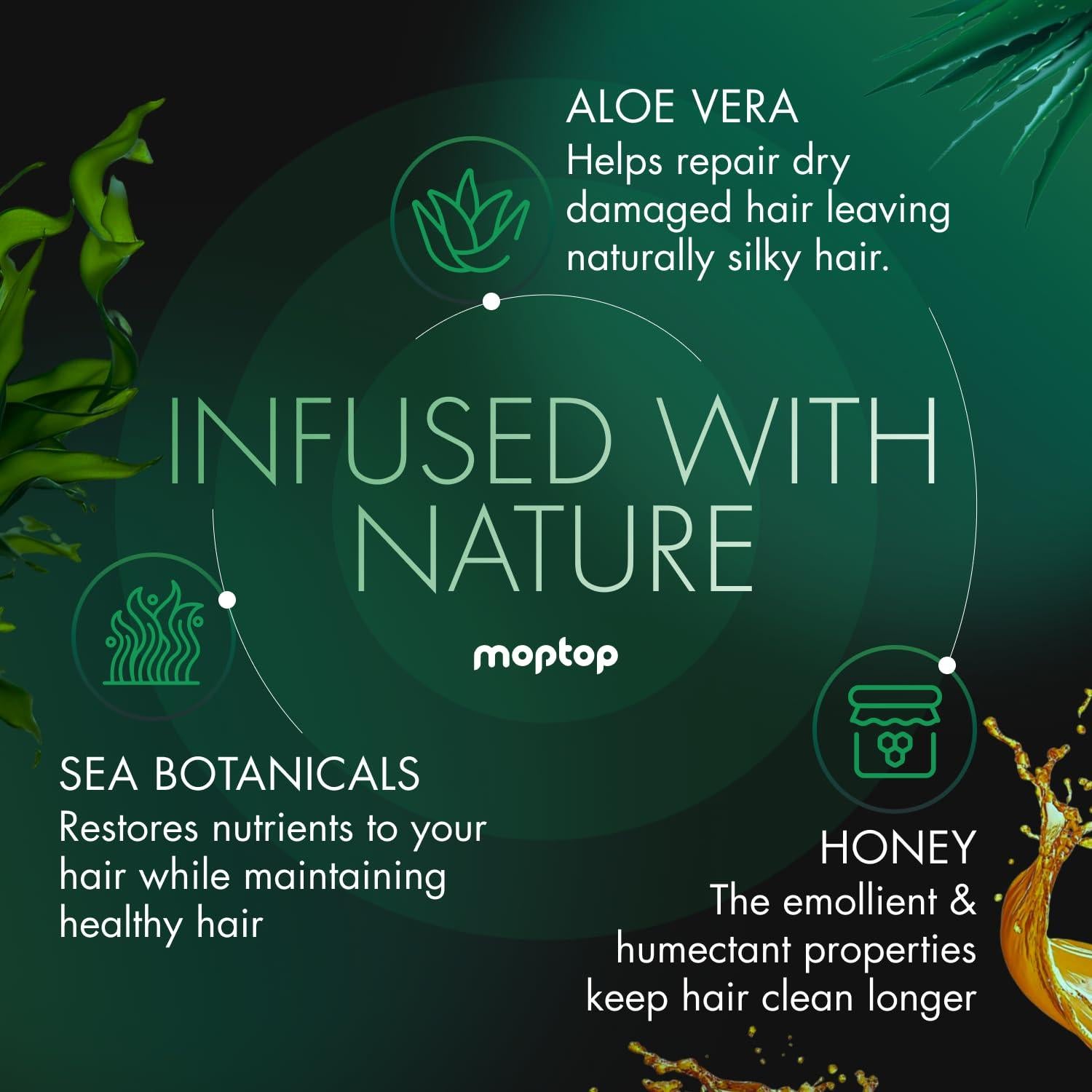 Champú Suave MopTop 946ml - Reduce Frizz, Libre de Sulfatos