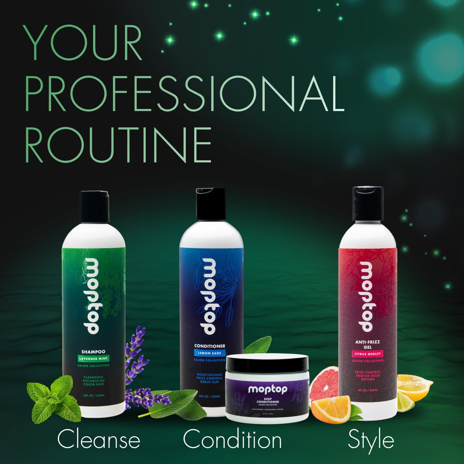 Champú Suave MopTop 946ml - Reduce Frizz, Libre de Sulfatos