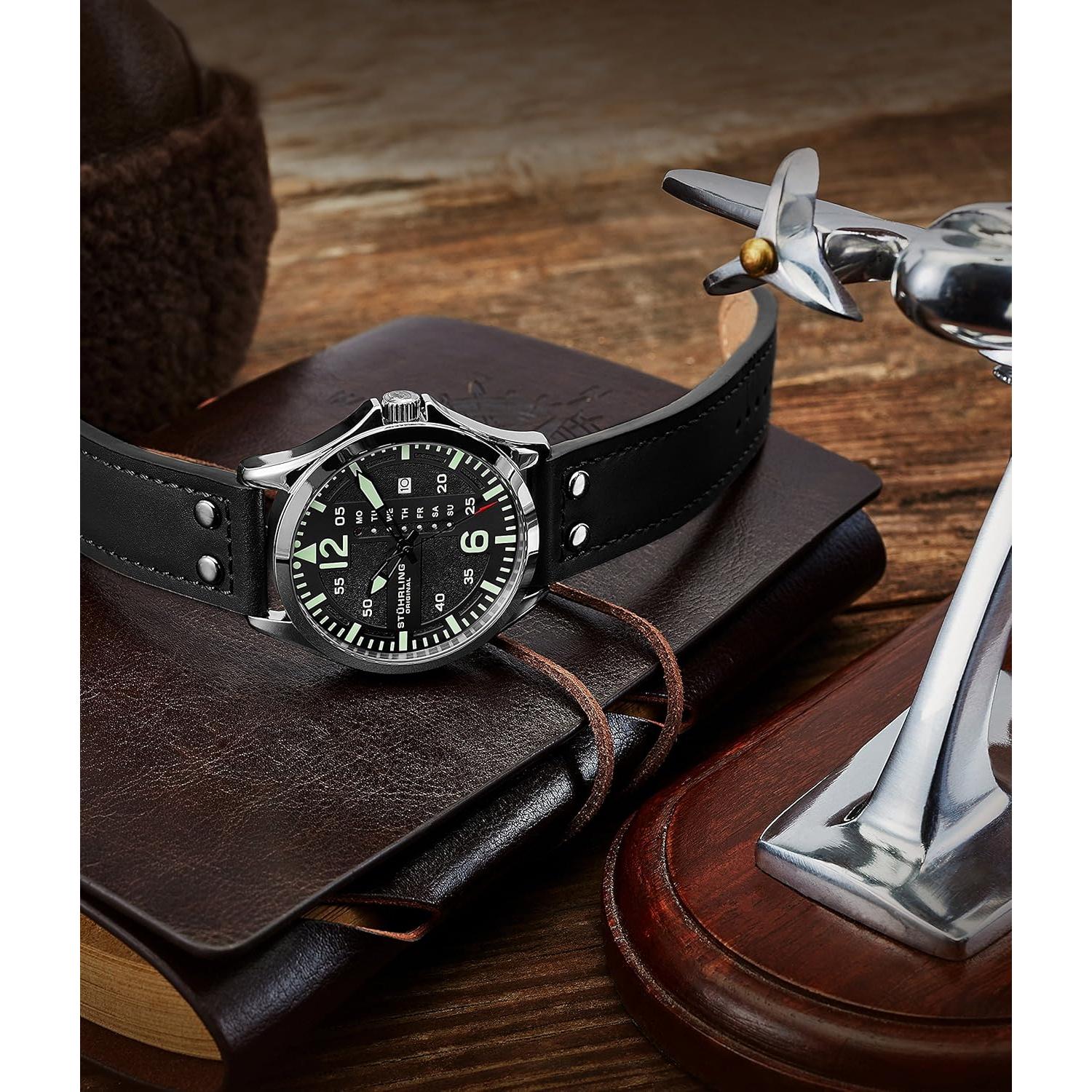 Reloj de Cuero para Hombre Stuhrling 3916.1 con Fecha y Día