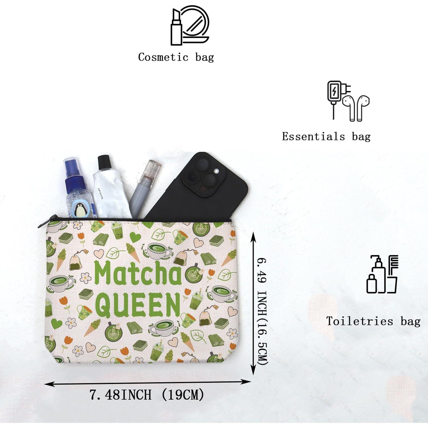 Bolsa de Cosméticos MAOFAED Reina Matcha 22.86x18.2cm