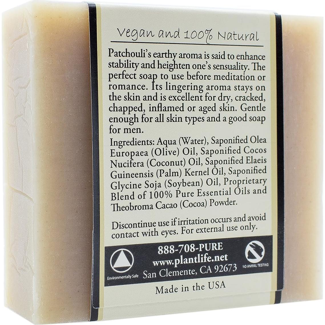 Jabón de Barra Pachulí Plantlife 113g - Hidratante y Calmante