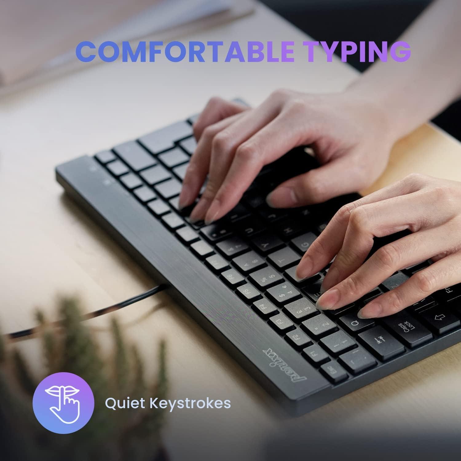 Teclado Mini USB Perixx PERIBOARD-326 Retroiluminado