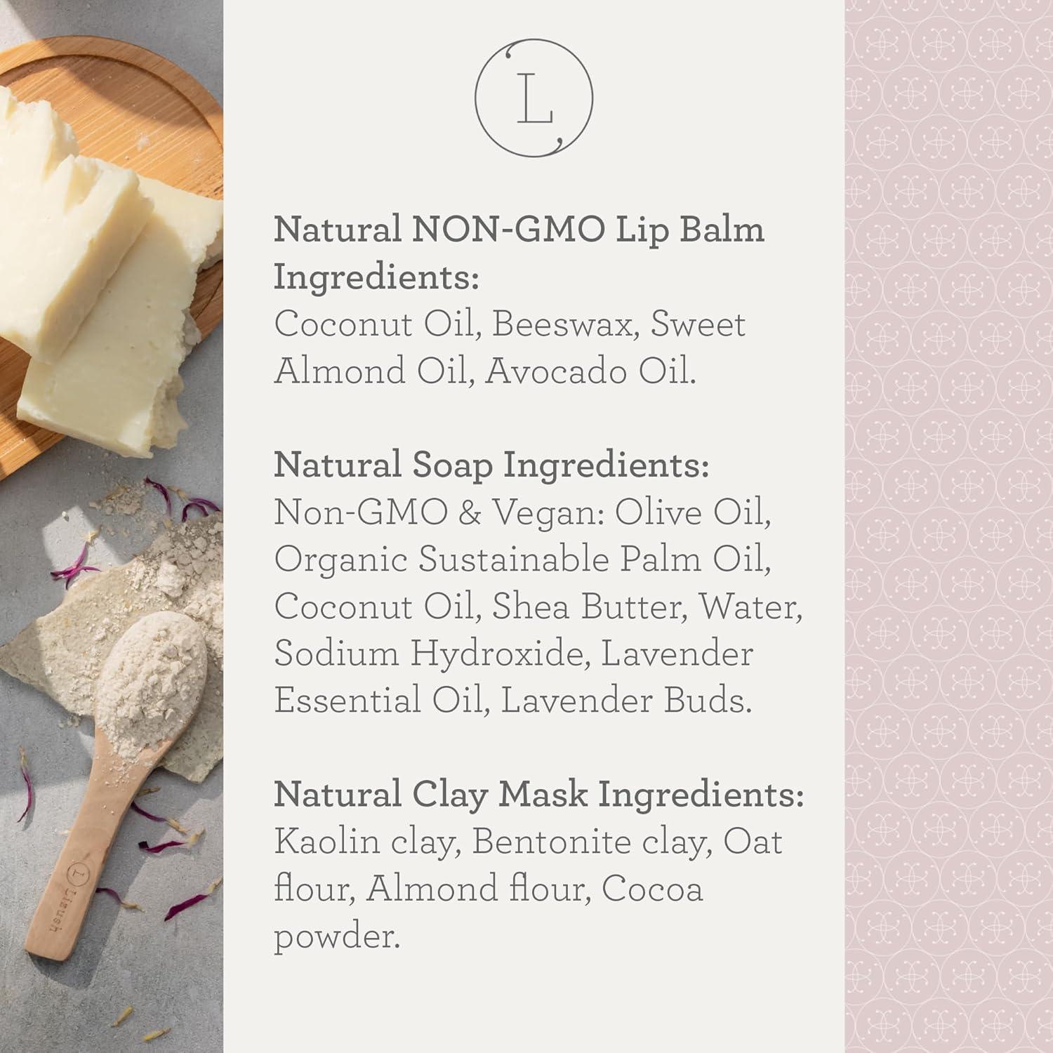 Kit de Spa de Lavanda Lizush 6 Piezas - Regalo de Cumpleaños