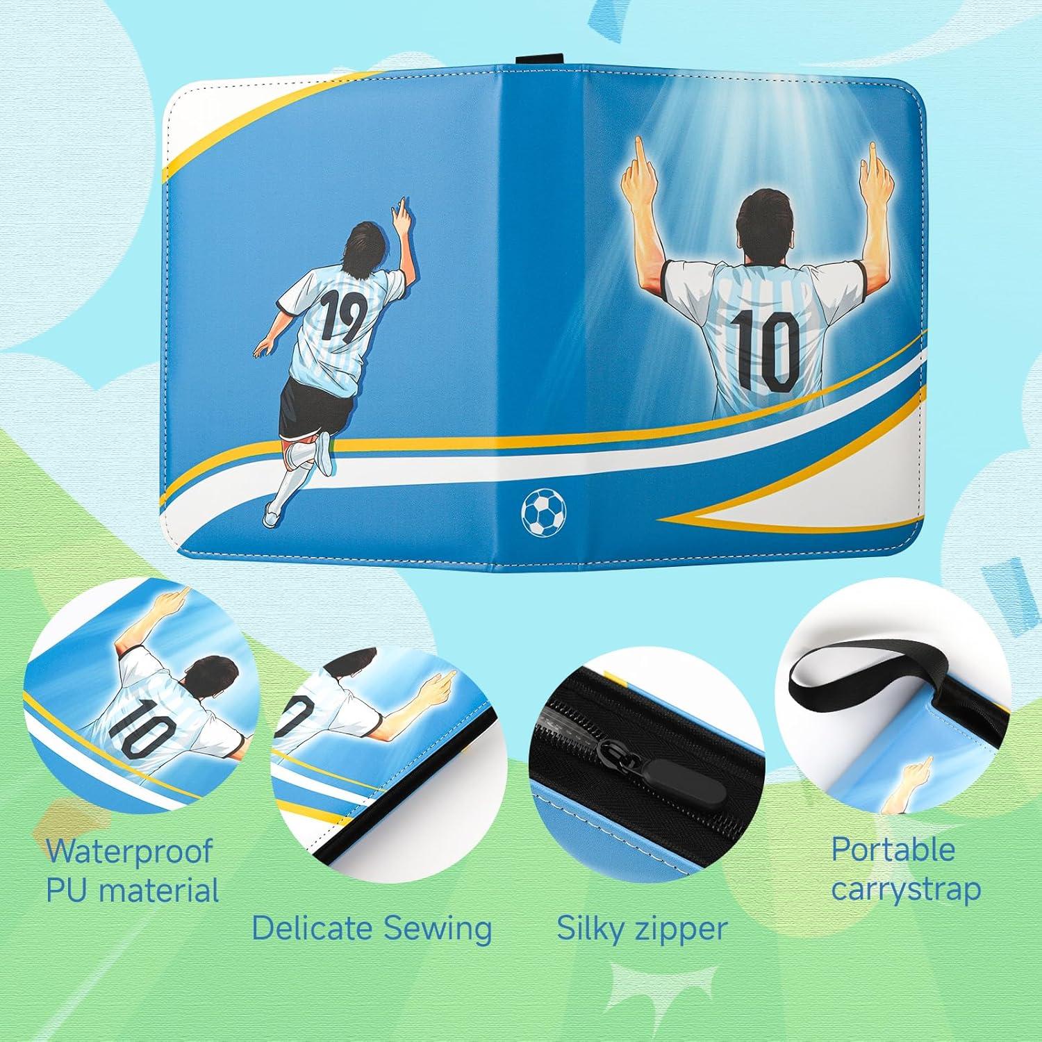 Carpeta de Tarjetas de Fútbol Deoyibu 440 Tarjetas Azul