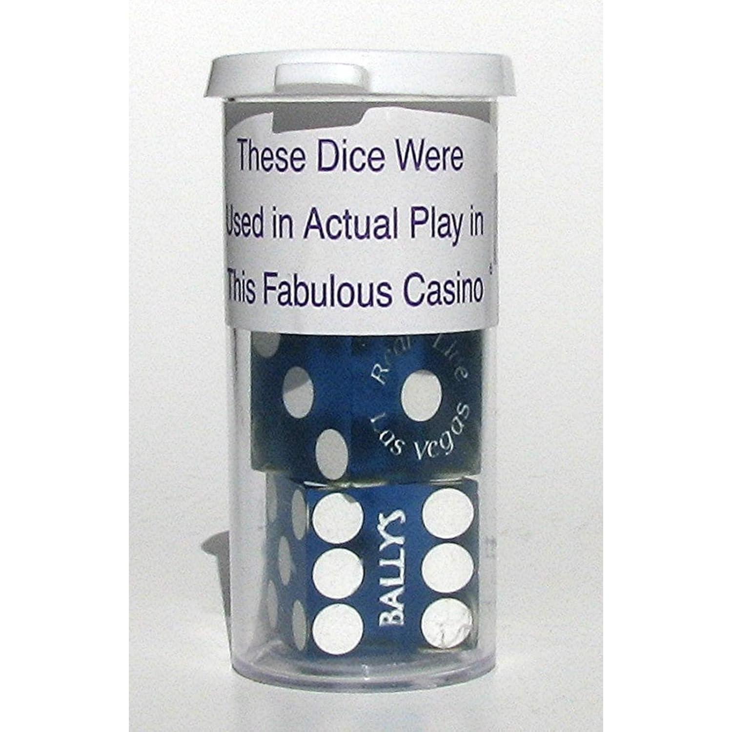 Dados de Craps Auténticos Bally's Azul Frosted - 19mm