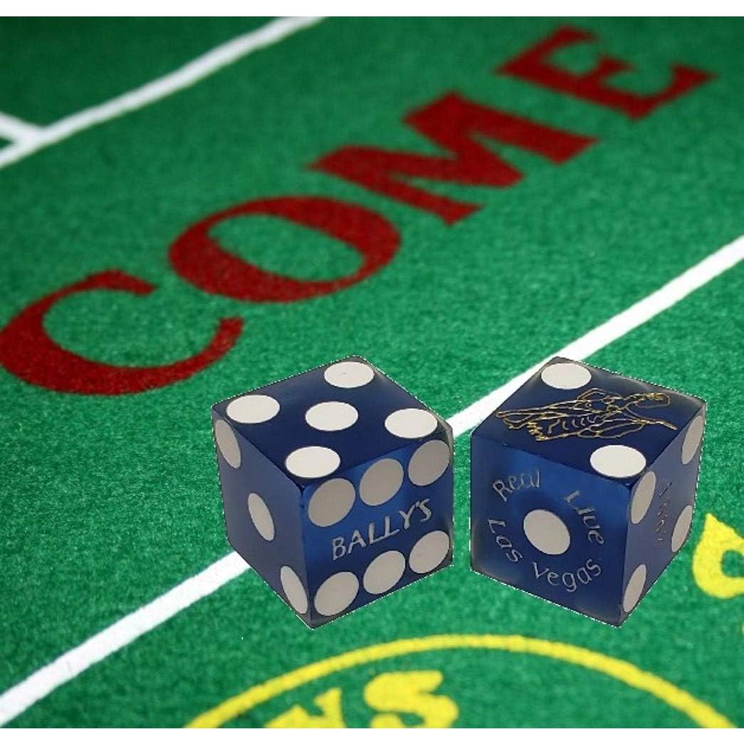 Dados de Craps Auténticos Bally's Azul Frosted - 19mm