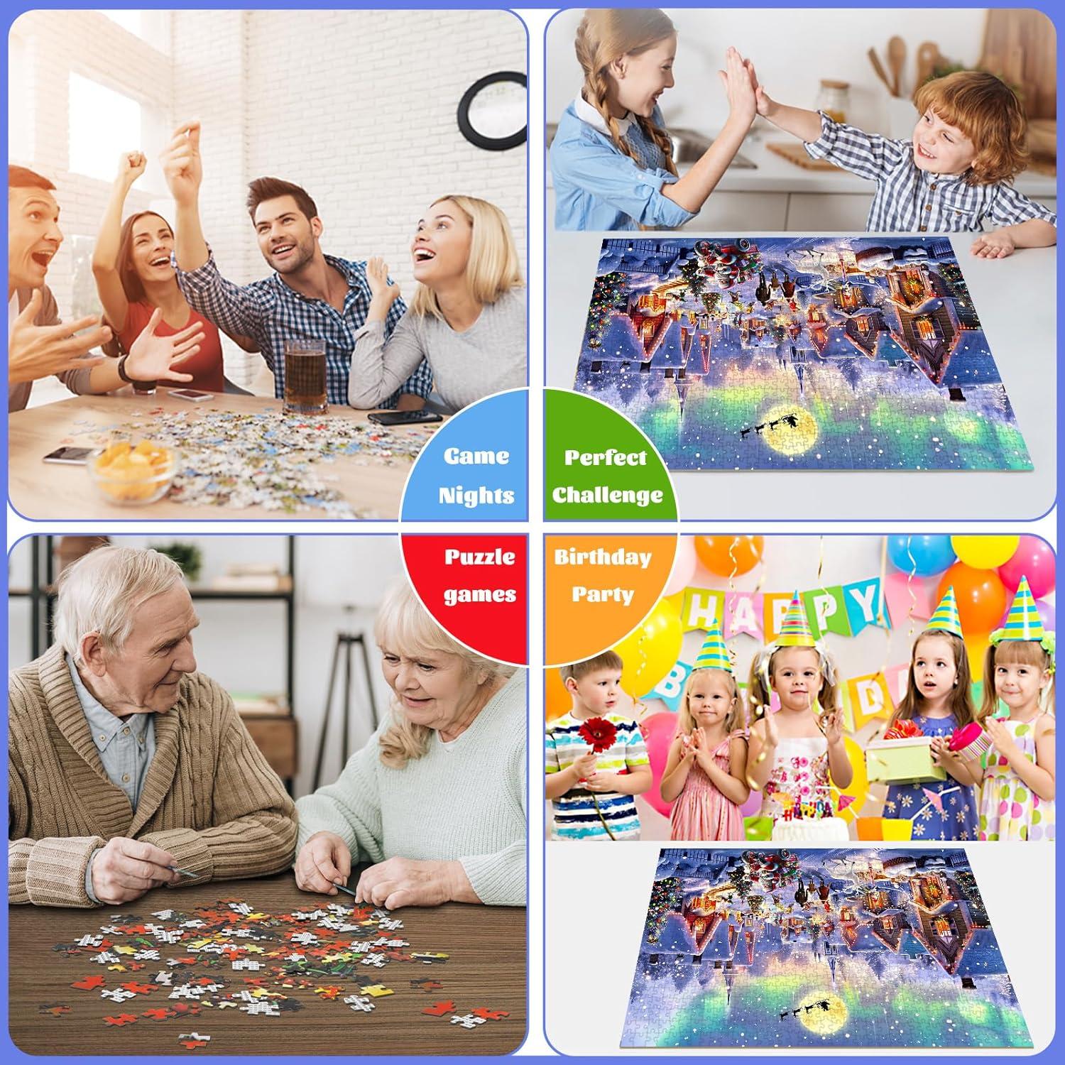 Rompecabezas 1000 piezas TangMosaic Auroras Boreales Navidad