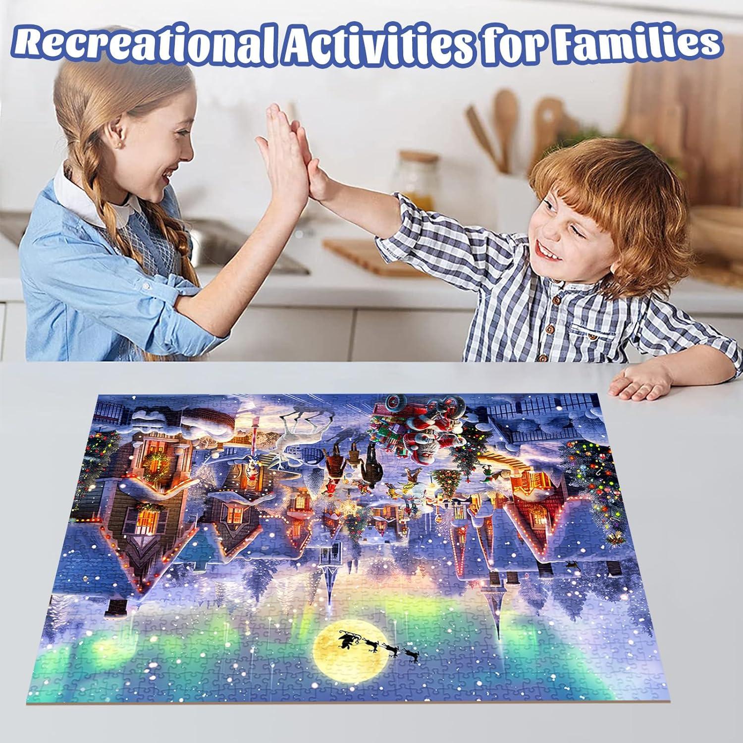 Rompecabezas 1000 piezas TangMosaic Auroras Boreales Navidad