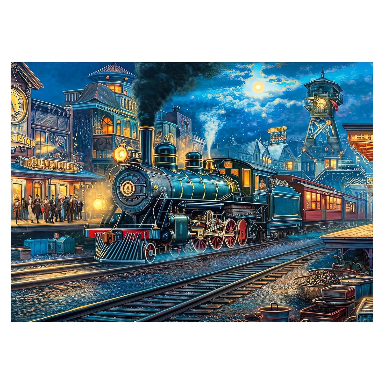 Rompecabezas de 1000 Piezas TangMosaic Tren 70x50 cm