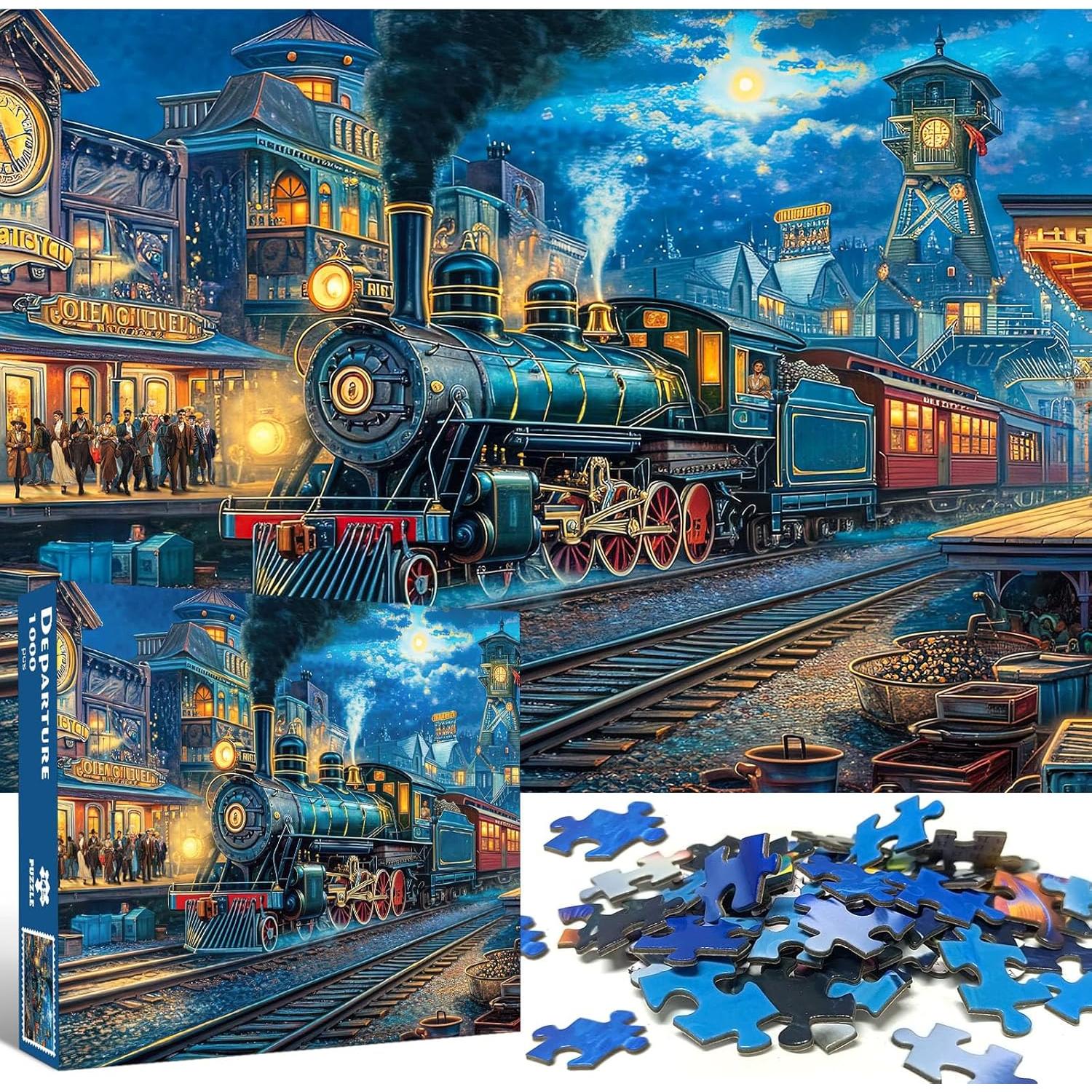 Rompecabezas de 1000 Piezas TangMosaic Tren 70x50 cm