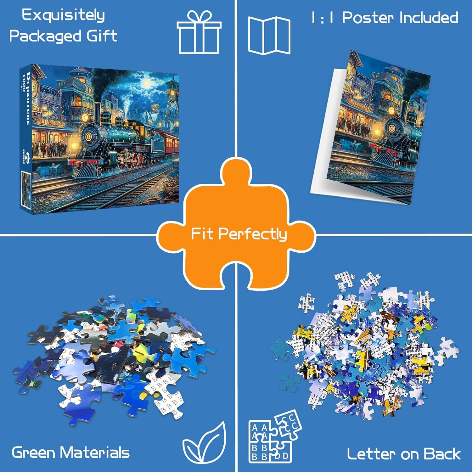 Rompecabezas de 1000 Piezas TangMosaic Tren 70x50 cm