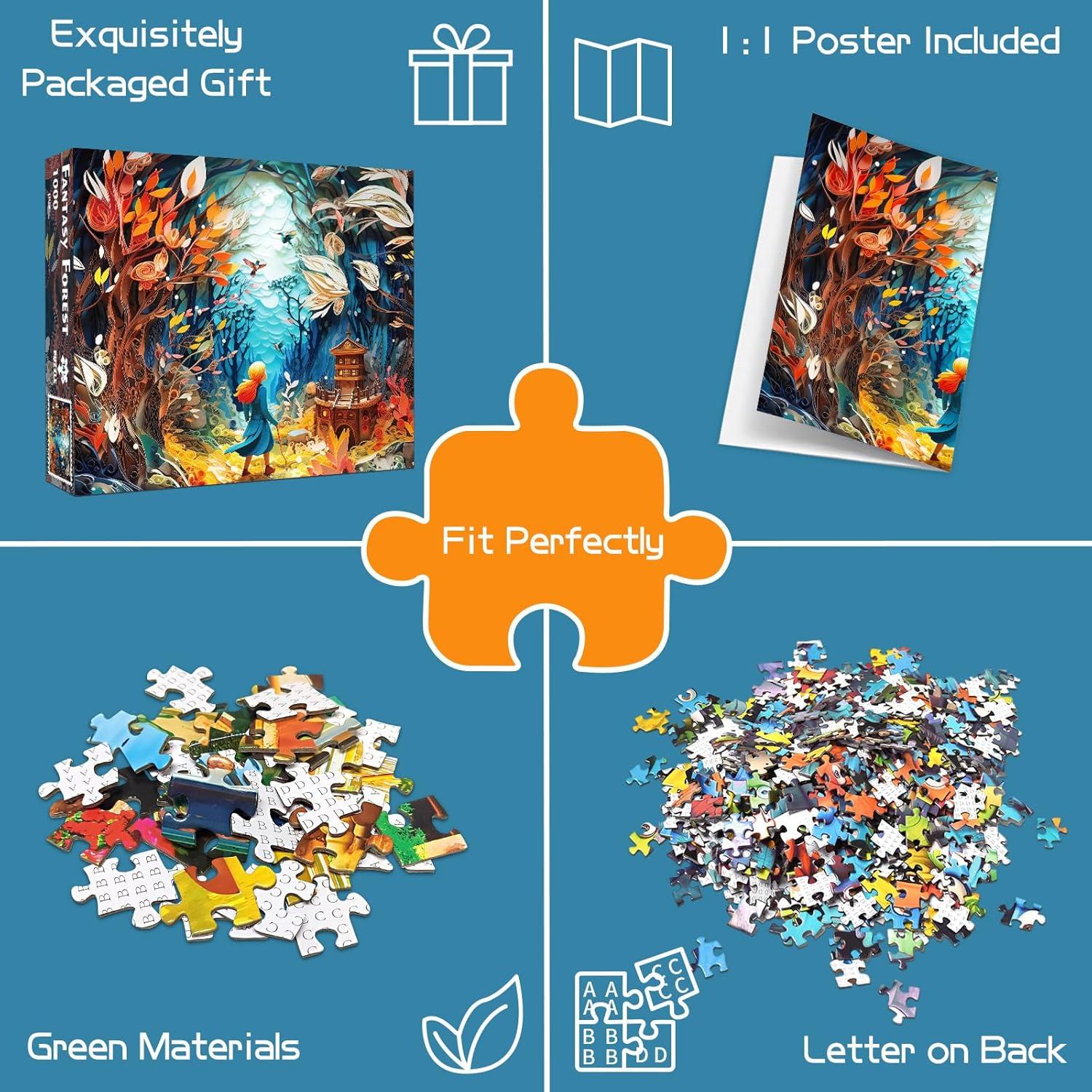 Rompecabezas TangMosaic 1000 Piezas Bosque Fantástico 70x50cm