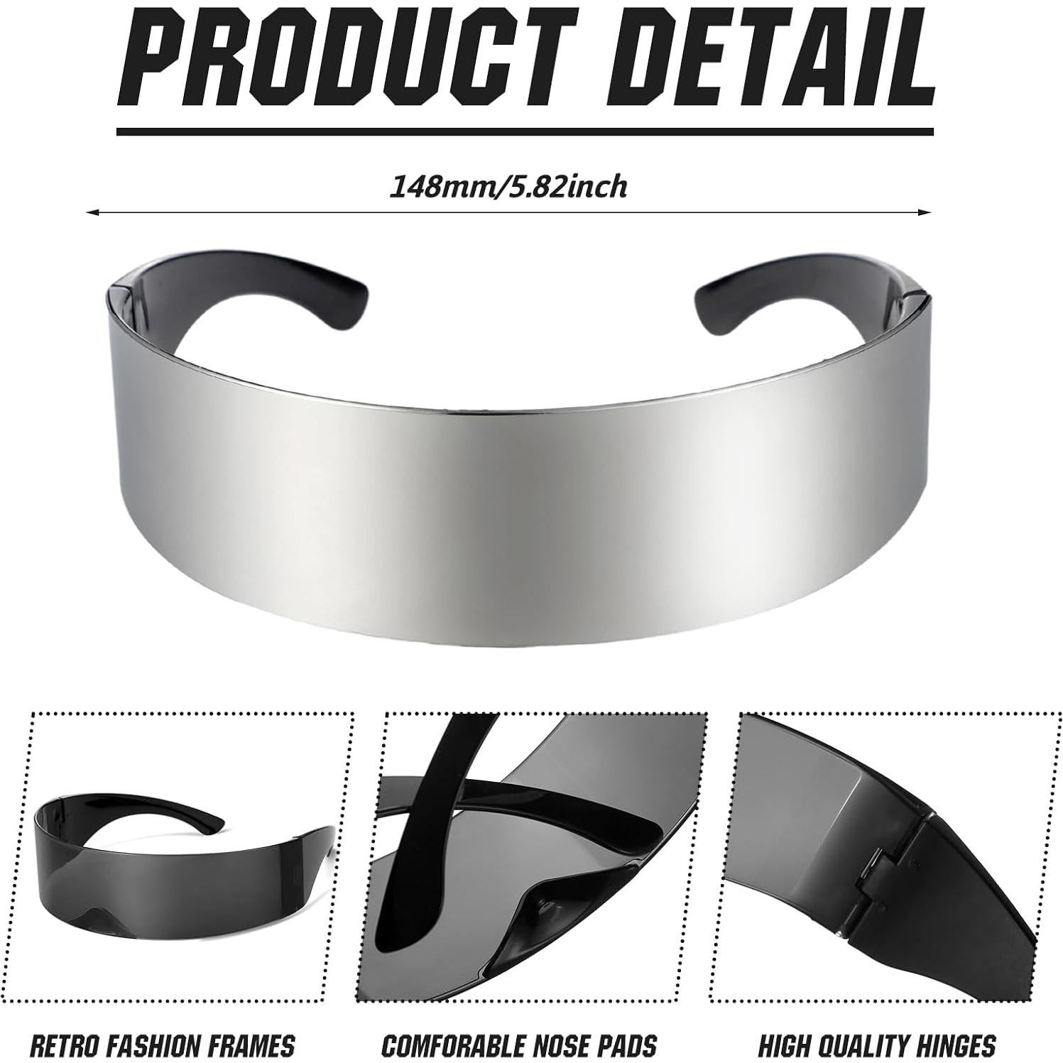 12 Pares Gafas Cibernéticas Futuristas Copkim para Disfraces