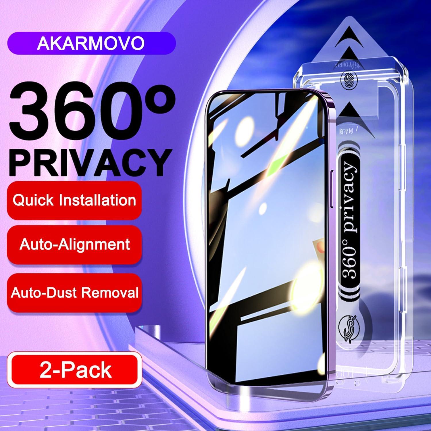 Protector de Pantalla Privado AKARMOVO para iPhone 12 Pro Max