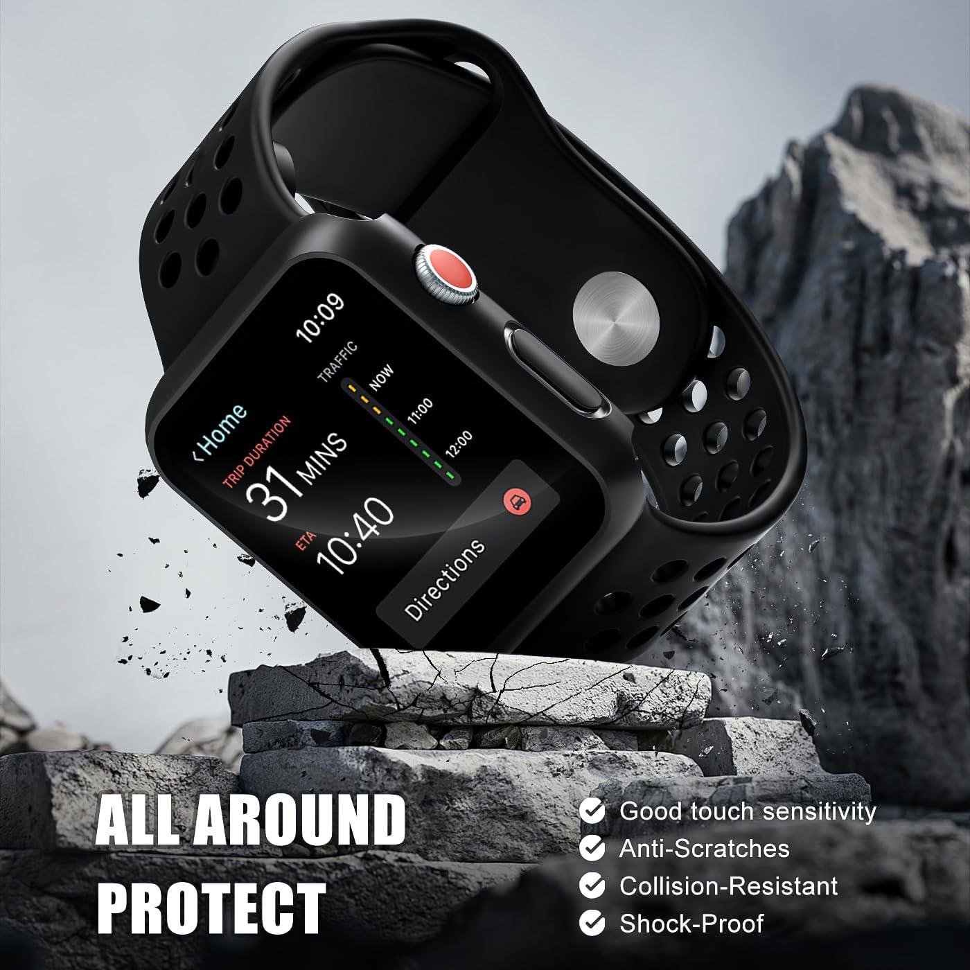 Funda Protectora para Apple Watch 38mm Foamia - Negro Duro