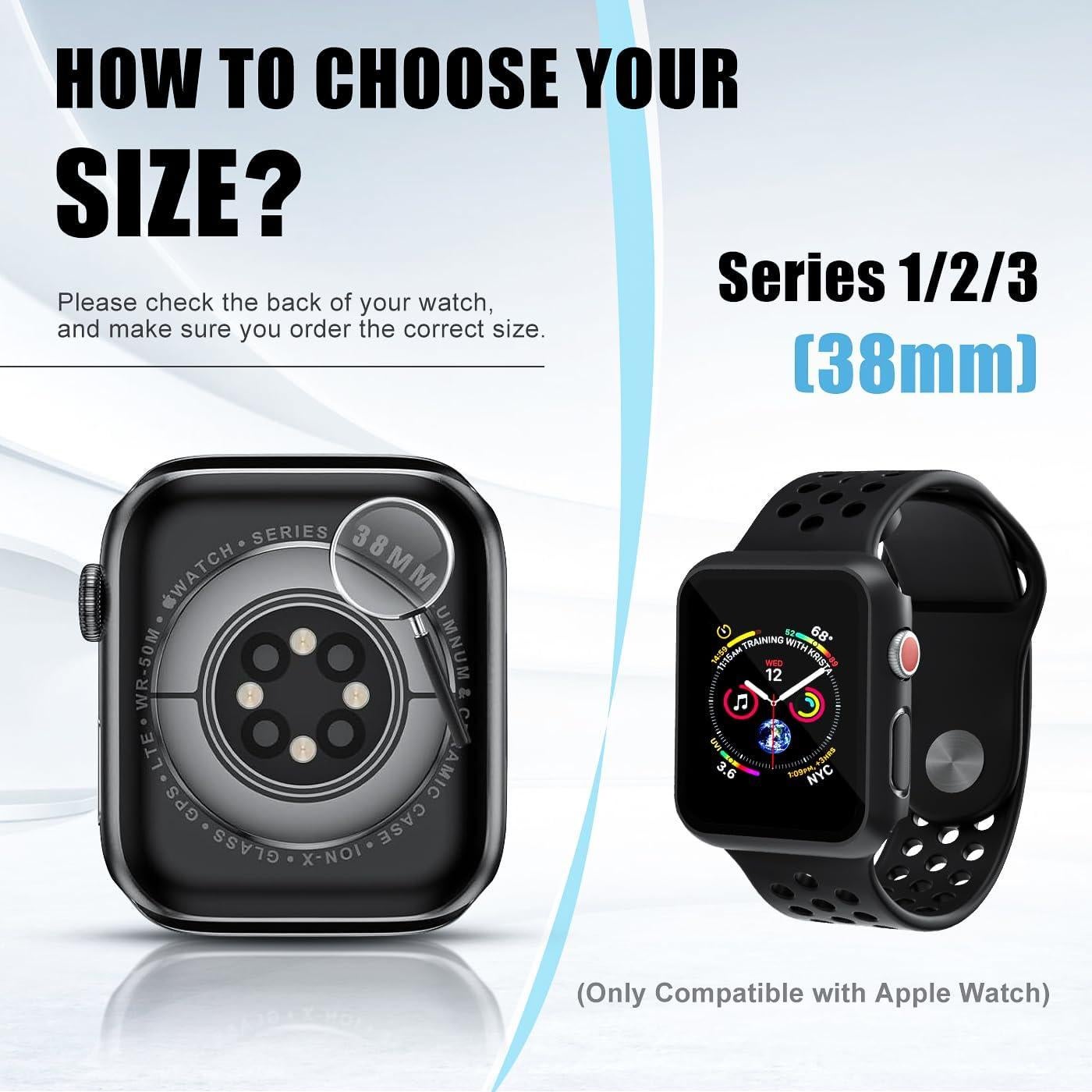 Funda Protectora para Apple Watch 38mm Foamia - Negro Duro