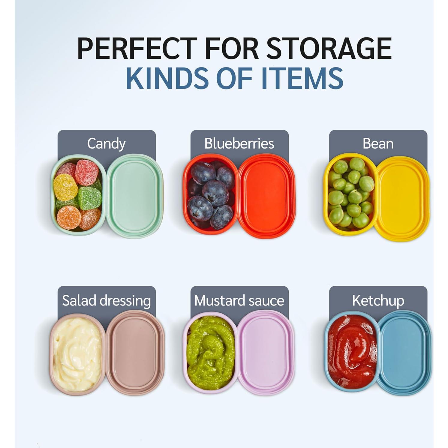 Set de 6 Recipientes de Almacenamiento de Silicona ISSEVE 1000ml