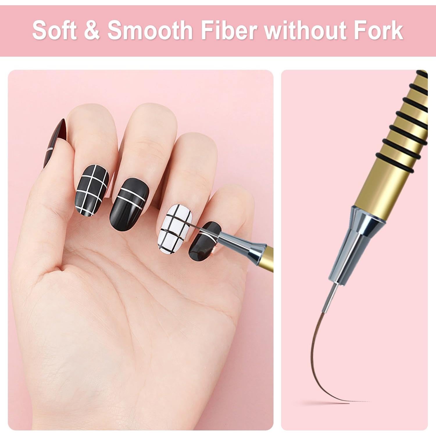 Set de 6 Pinceles de Arte de Uñas Lerpdaoo - Detalles Finos