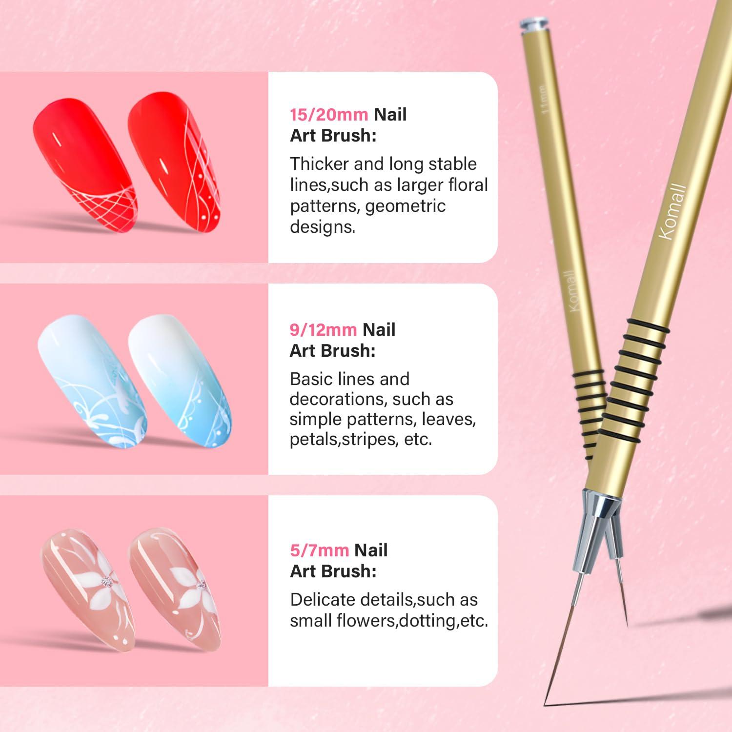 Set de 6 Pinceles de Arte de Uñas Lerpdaoo - Detalles Finos