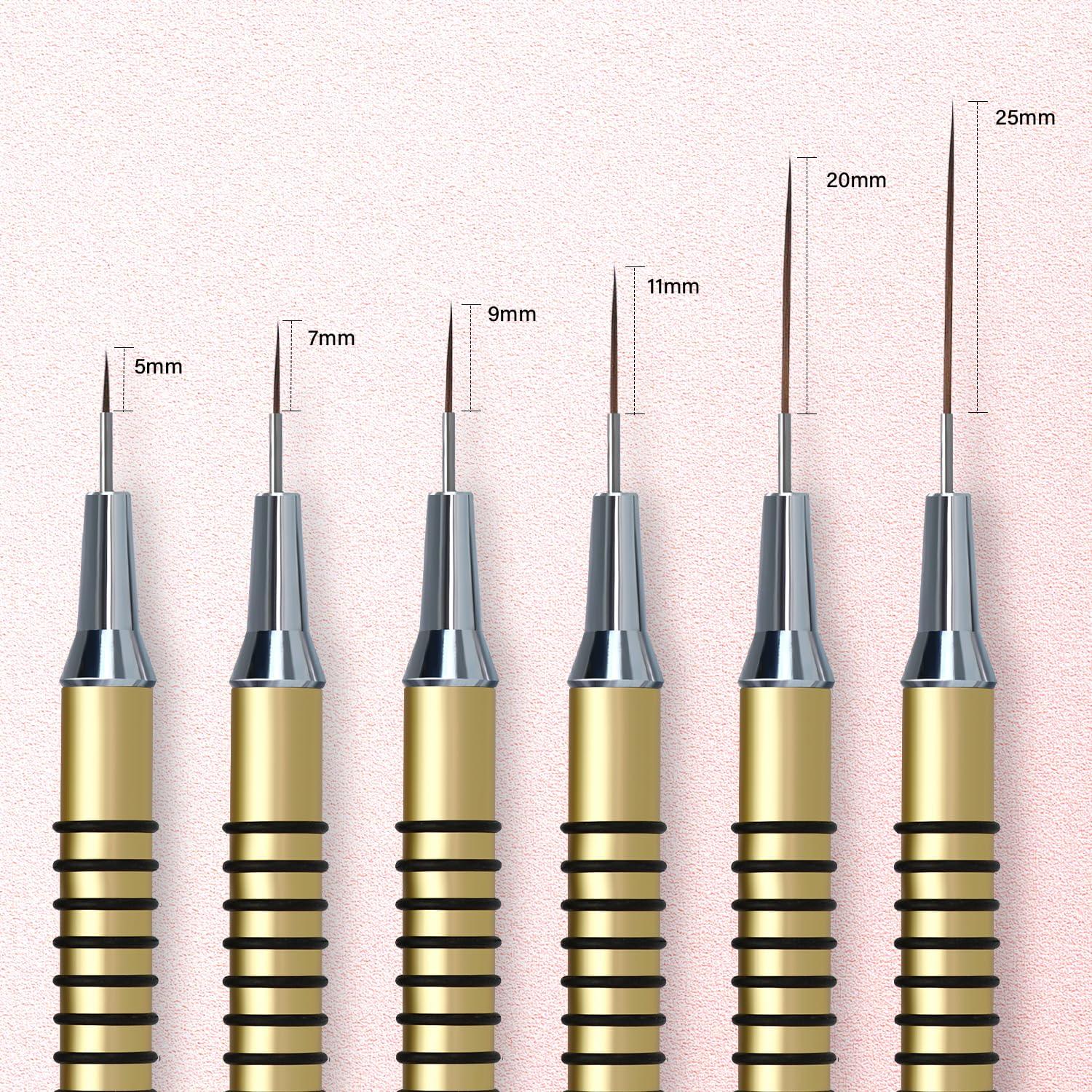 Set de 6 Pinceles de Arte de Uñas Lerpdaoo - Detalles Finos