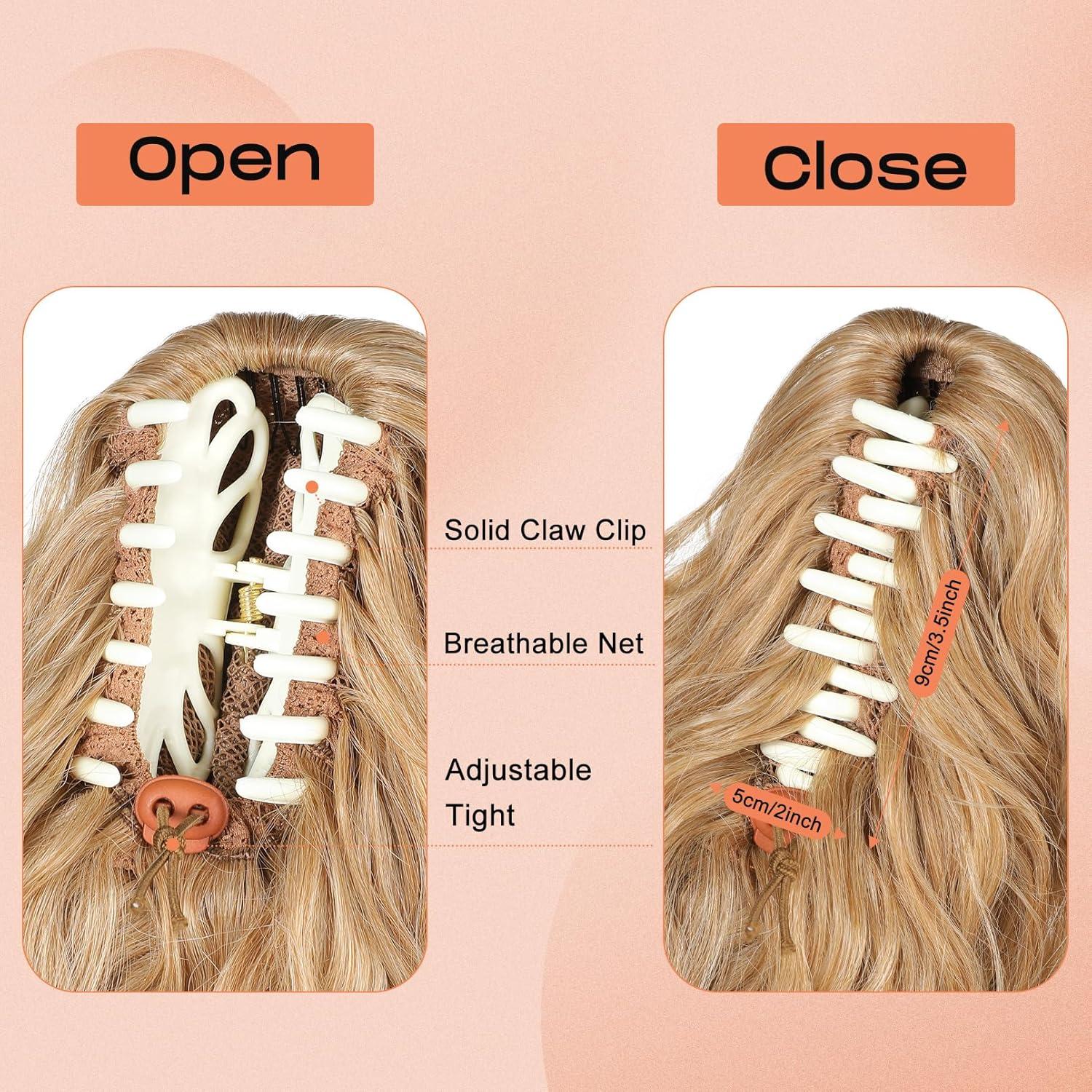 Extensión de Cola de Caballo Rizada SEIKEA 46 cm Negra Clip