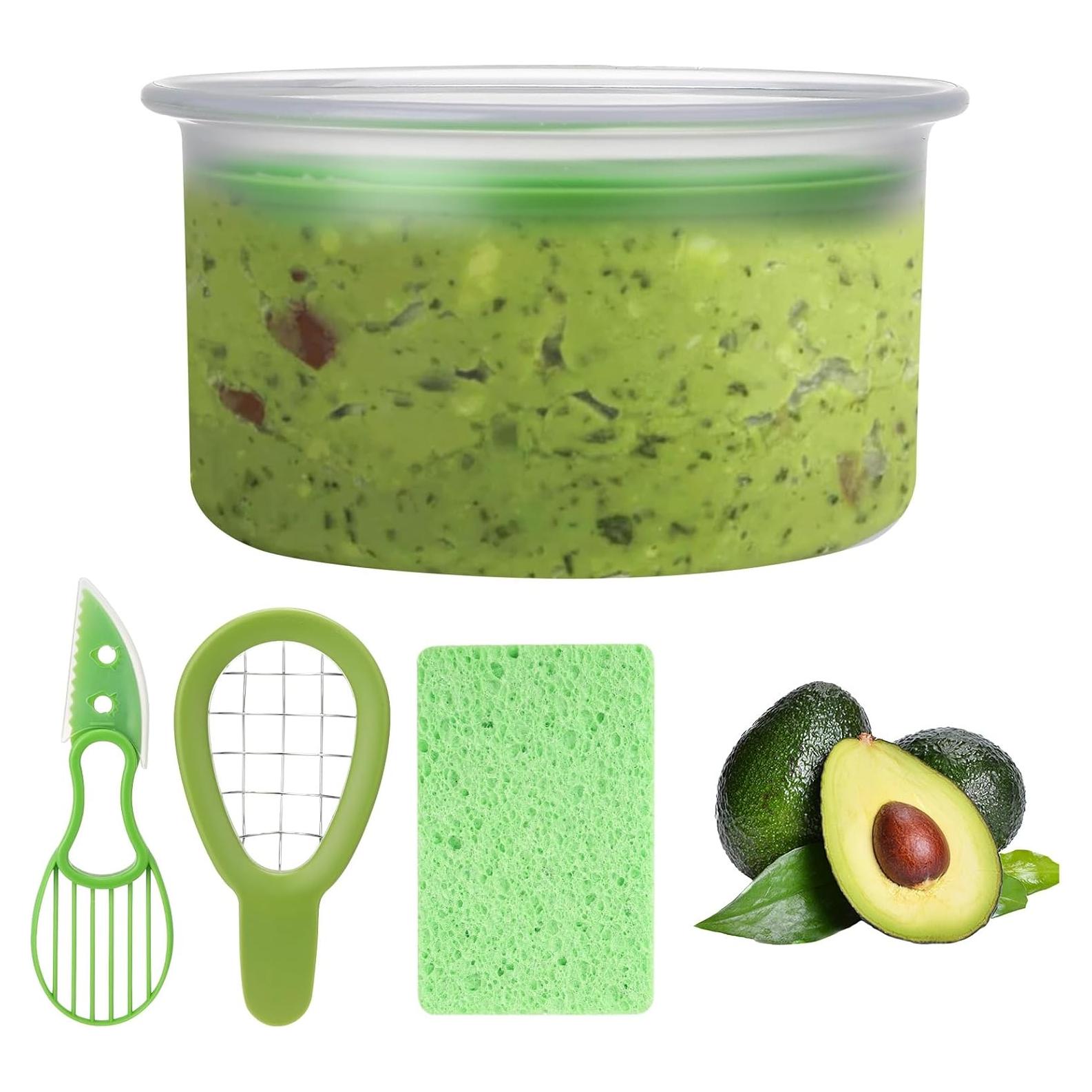 Juego de Mantenedor de Guacamole Clapzooki con Cortador 2 en 1