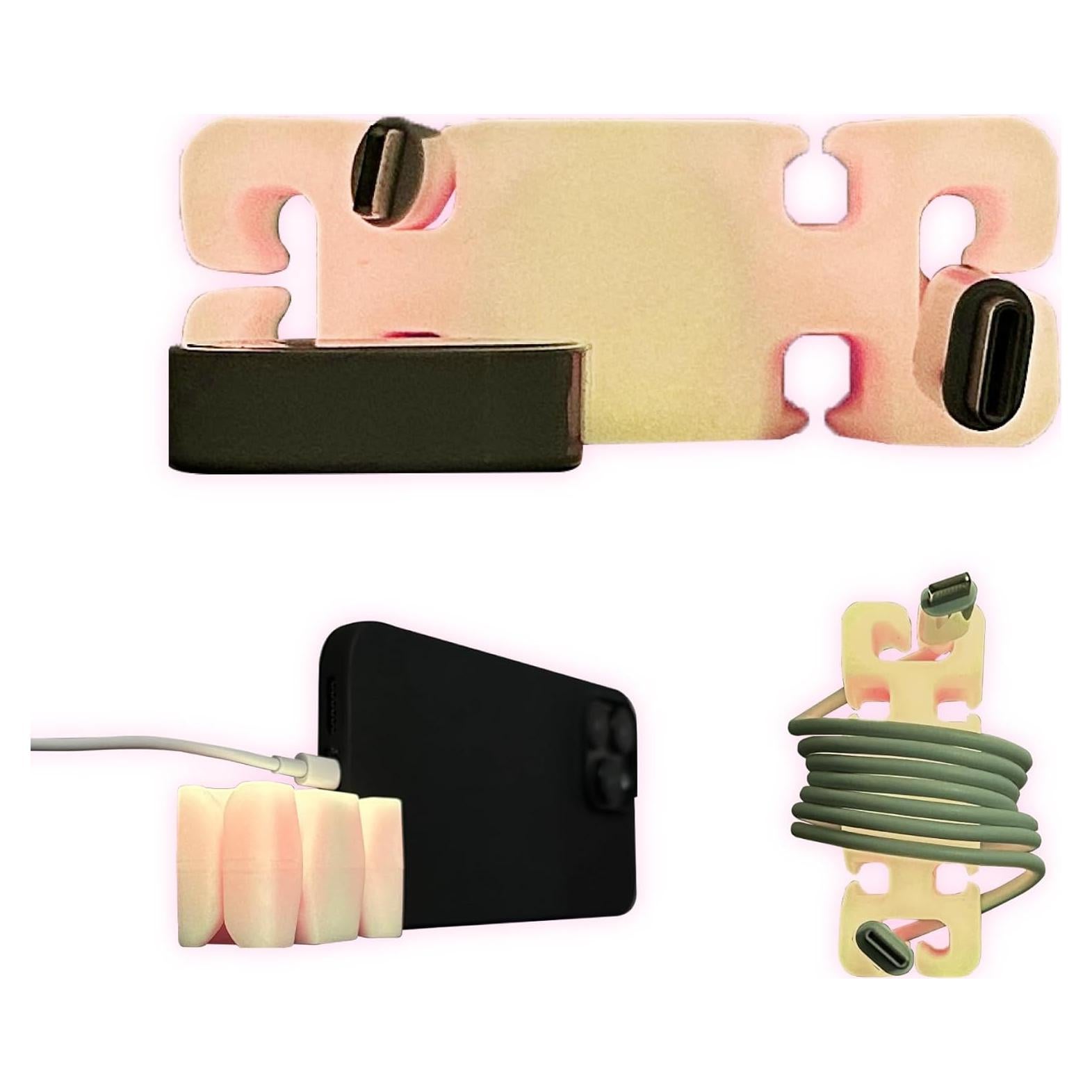 Organizador de Cables GlowBrick Rosa Brillante 1 Paquete