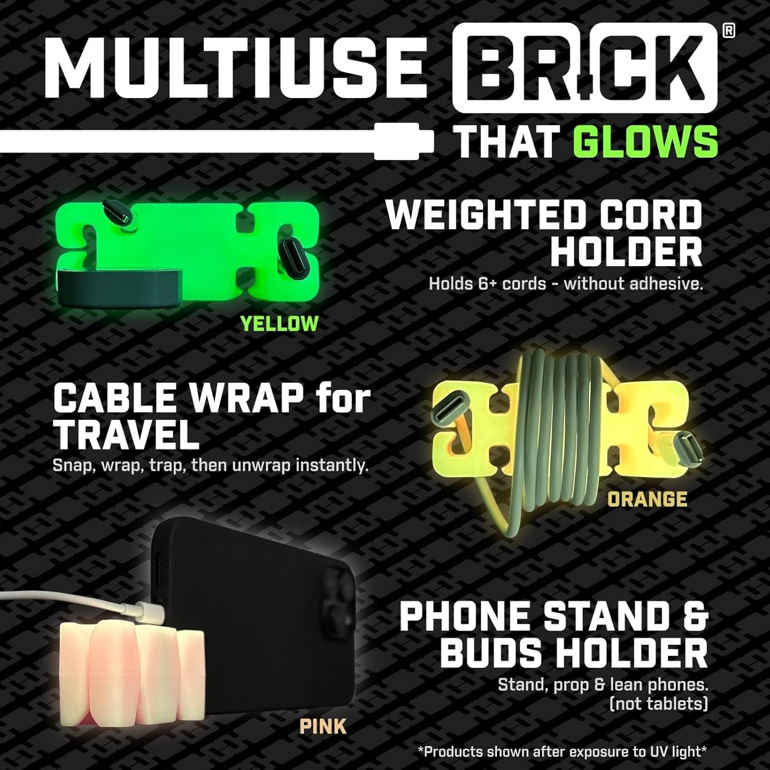 Organizador de Cables GlowBrick Rosa Brillante 1 Paquete