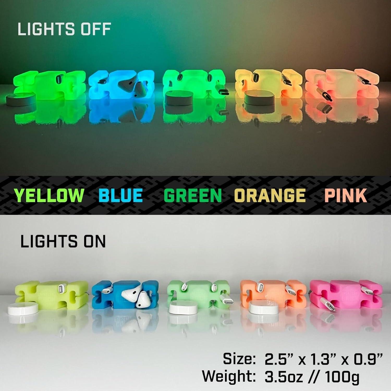 Organizador de Cables GlowBrick Rosa Brillante 1 Paquete